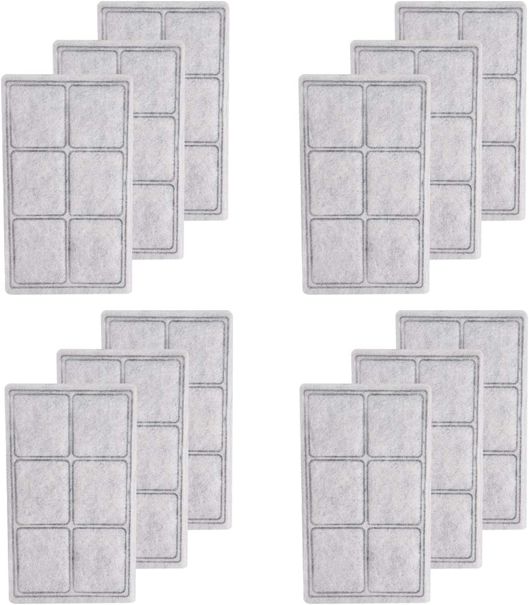 Cat Water Fountain Filters, Compatible with Drinkwell Premium Platium Cat Dog Fountain Charcoal Replacement Water Filters, 12 Pack