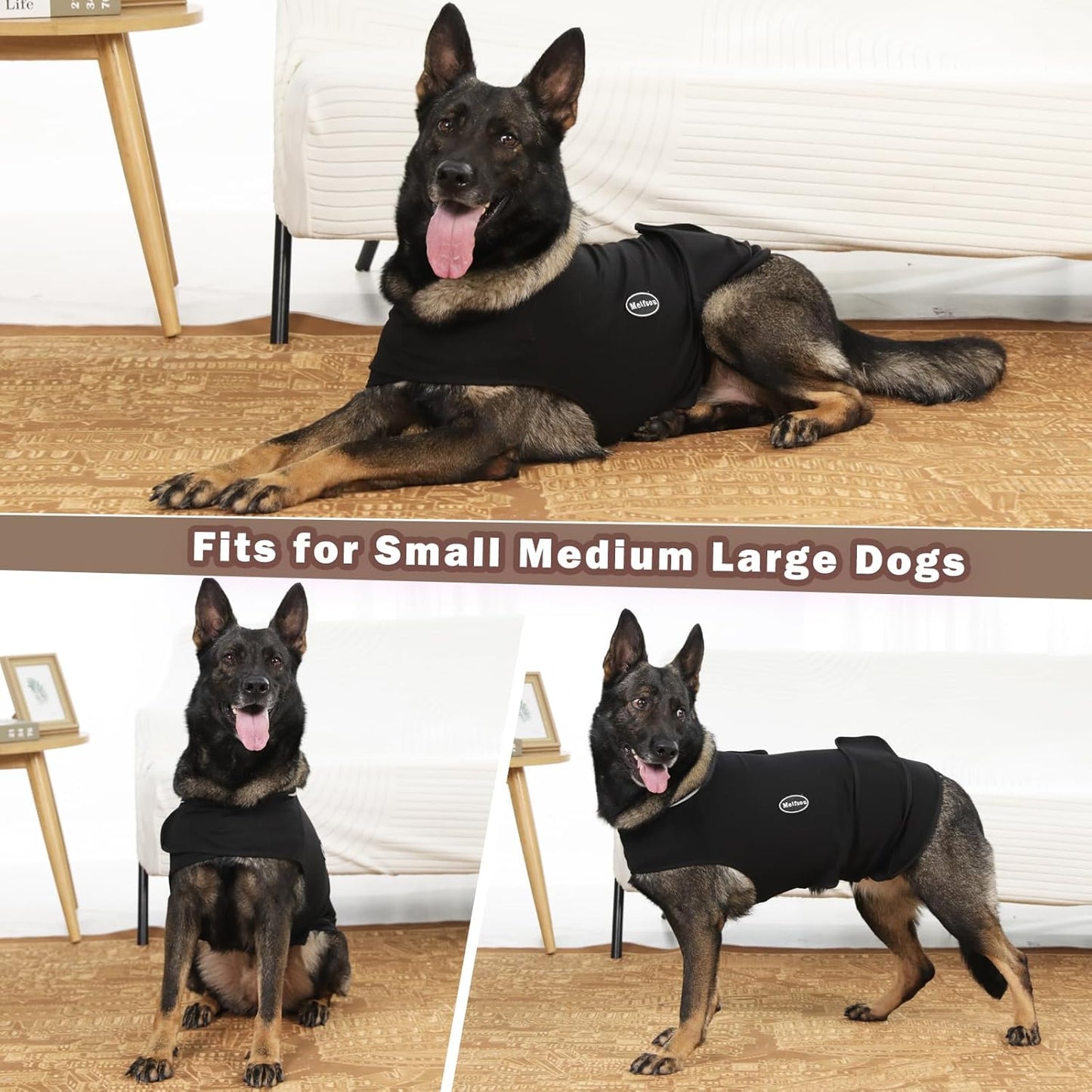 Dog Anxiety Vest, Skin-Friendly Thunder Jacket for Dogs, Dog Calming Shirt for Thunder, Fireworks, Vet Visits and Separation - Keep Pet Calm Without Medicine, Fit for Small Medium Large Dogs