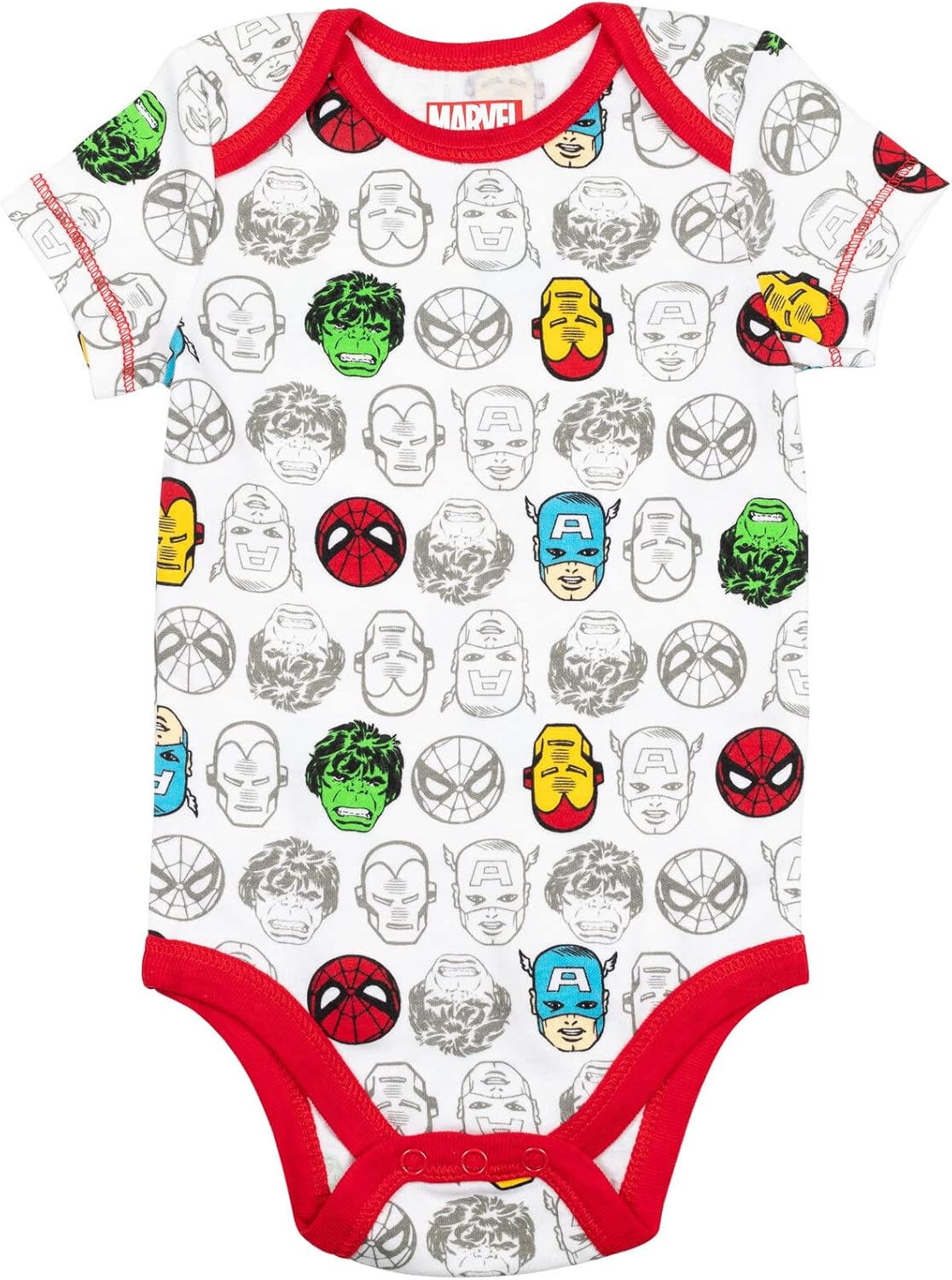 Marvel Avengers Baby 5 Pack Bodysuits Newborn to Infant Sizes (Newborn - 24 Months)