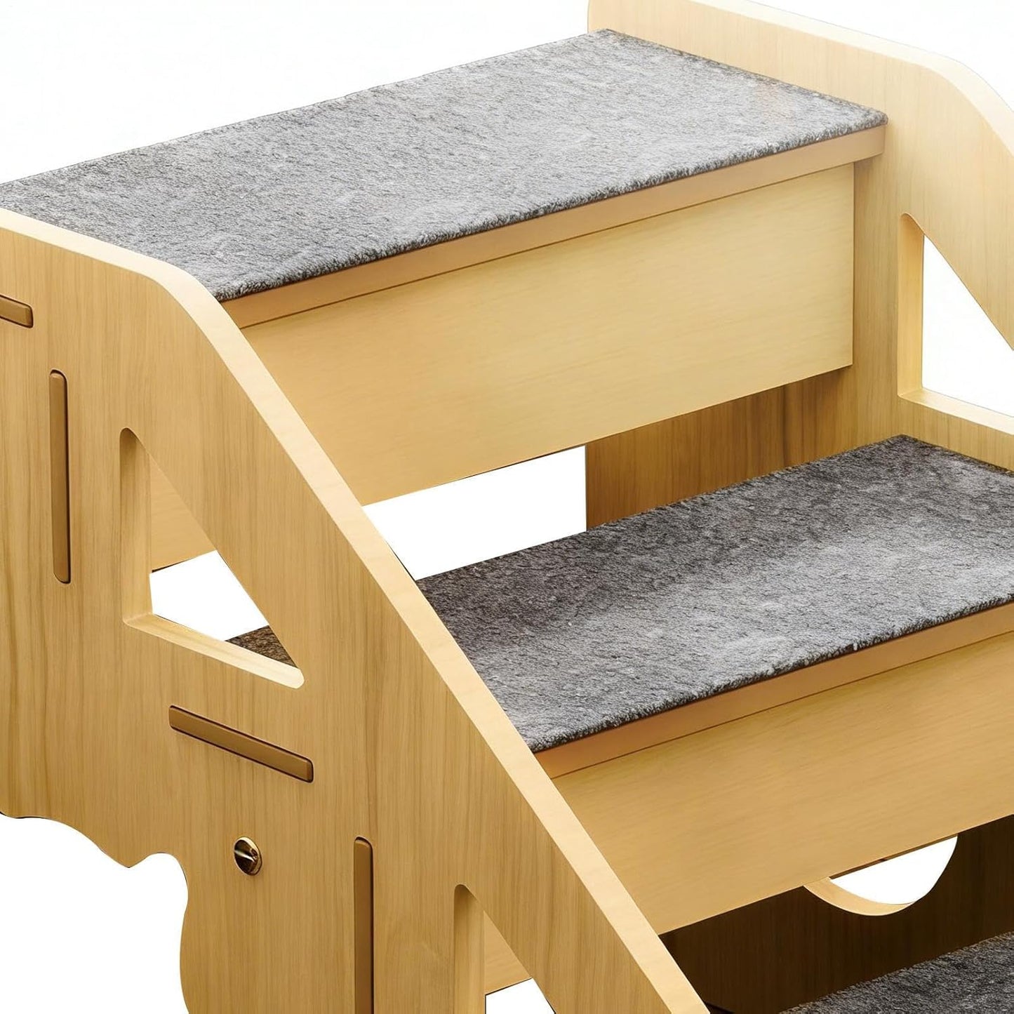 TimberTrot Pro - Dog Steps | Wooden Non-Slip Pet Ladder | 3-Step Cat Stairs for Couch, Sofa, and Bed | for Small Elderly Puppy and Kittens | Apartment Friendly