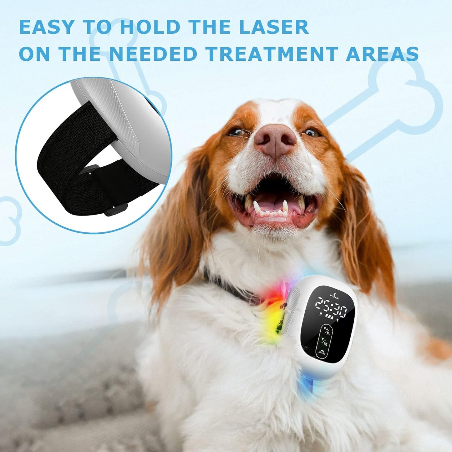 Red Light Therapy for Dogs, Cold Laser Therapy for Pets, Dual Treatment Heads for Joint Discomfort Relief, Muscle Recovery & Skin Care