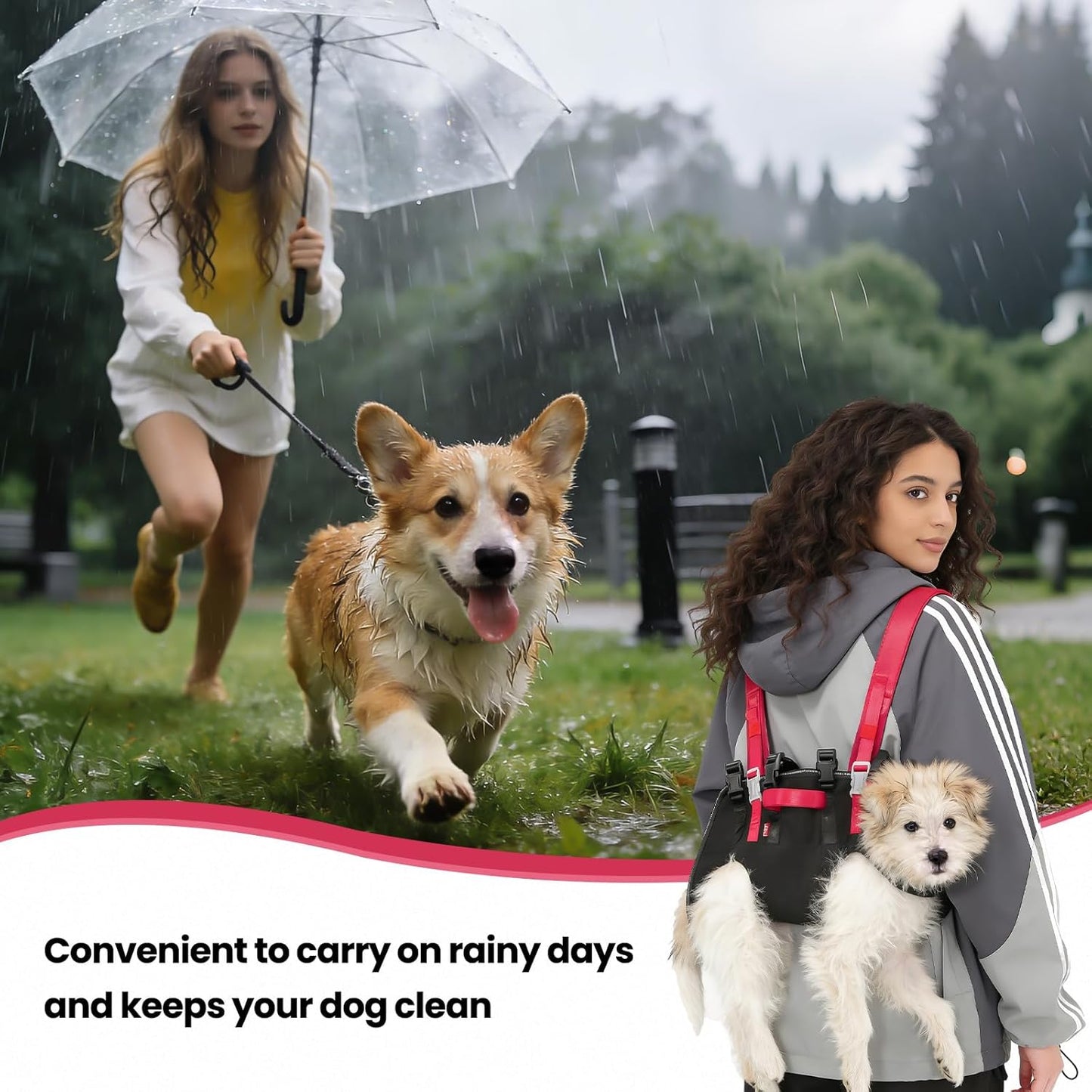 Dog Emergency Rescue Sling - Lightweight Packable Lift Harness with Handle - Safe Transport for Small Medium Dogs - Ideal for Hiking Skiing（8.5-17.5lbs）