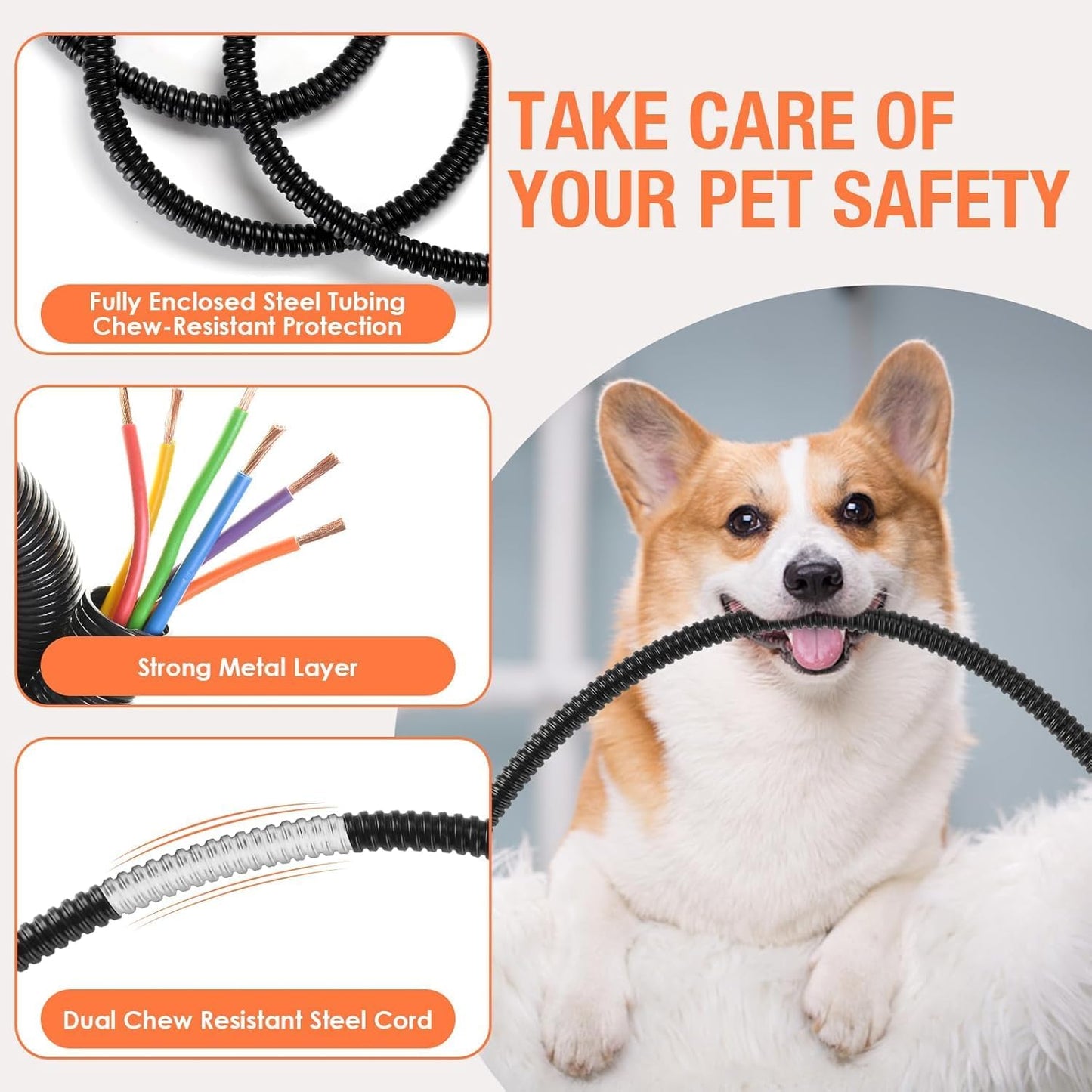 ENJOY PET Pet Heating Pad, Dog Heating Pad with 13 Level Timer and 9 Level Temperature, Indoor Heating Pads for Cats Dogs with Chew Resistant Cord, Long-Time Working Pet Heated Mat, Auto Power Off