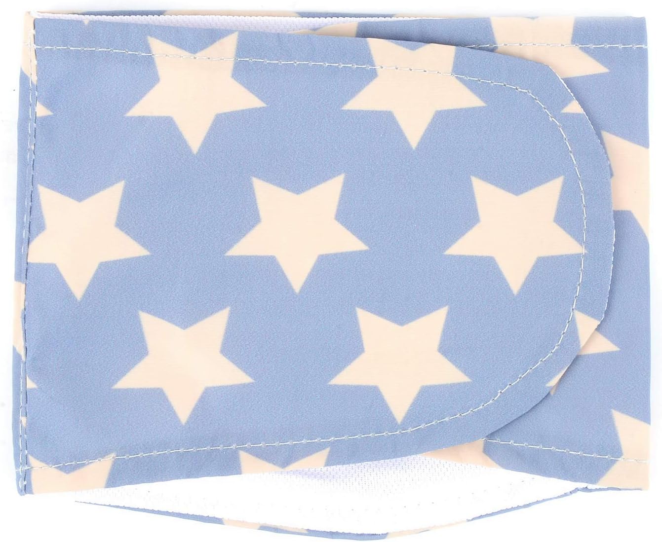 SELMAI Belly Bands for Male Puppies Small Medium Dogs Adjustable Washable Doggie Wrap Diapers Leakproof Reusable Comfy Boy Nappies Absorbent Pads Prevent Licking Adorable Star Design Blue Stars L