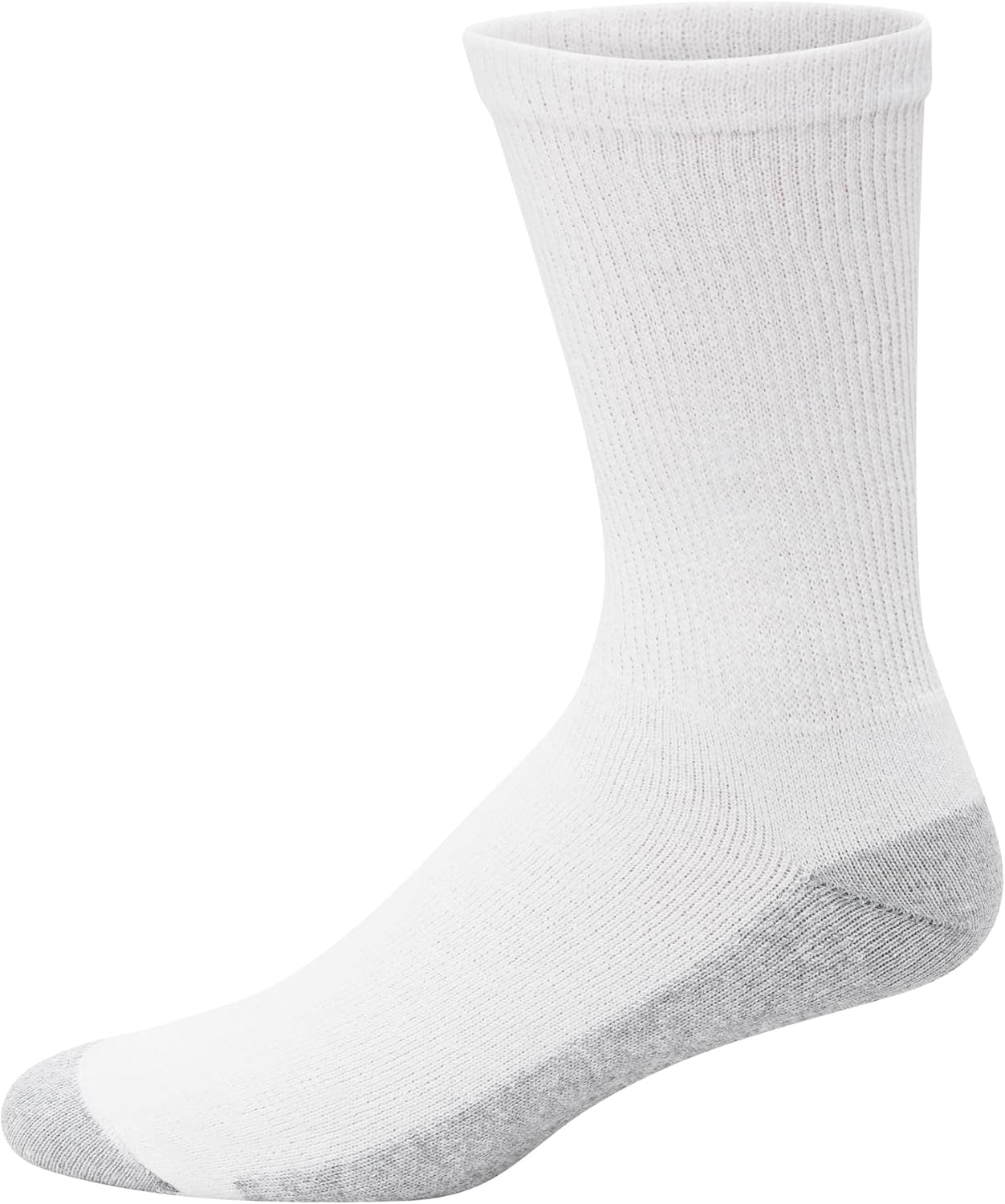 Hanes Men's Double Tough Socks, Crew and Ankle Moisturing Wicking Socks, Black & White, Multi-Packs
