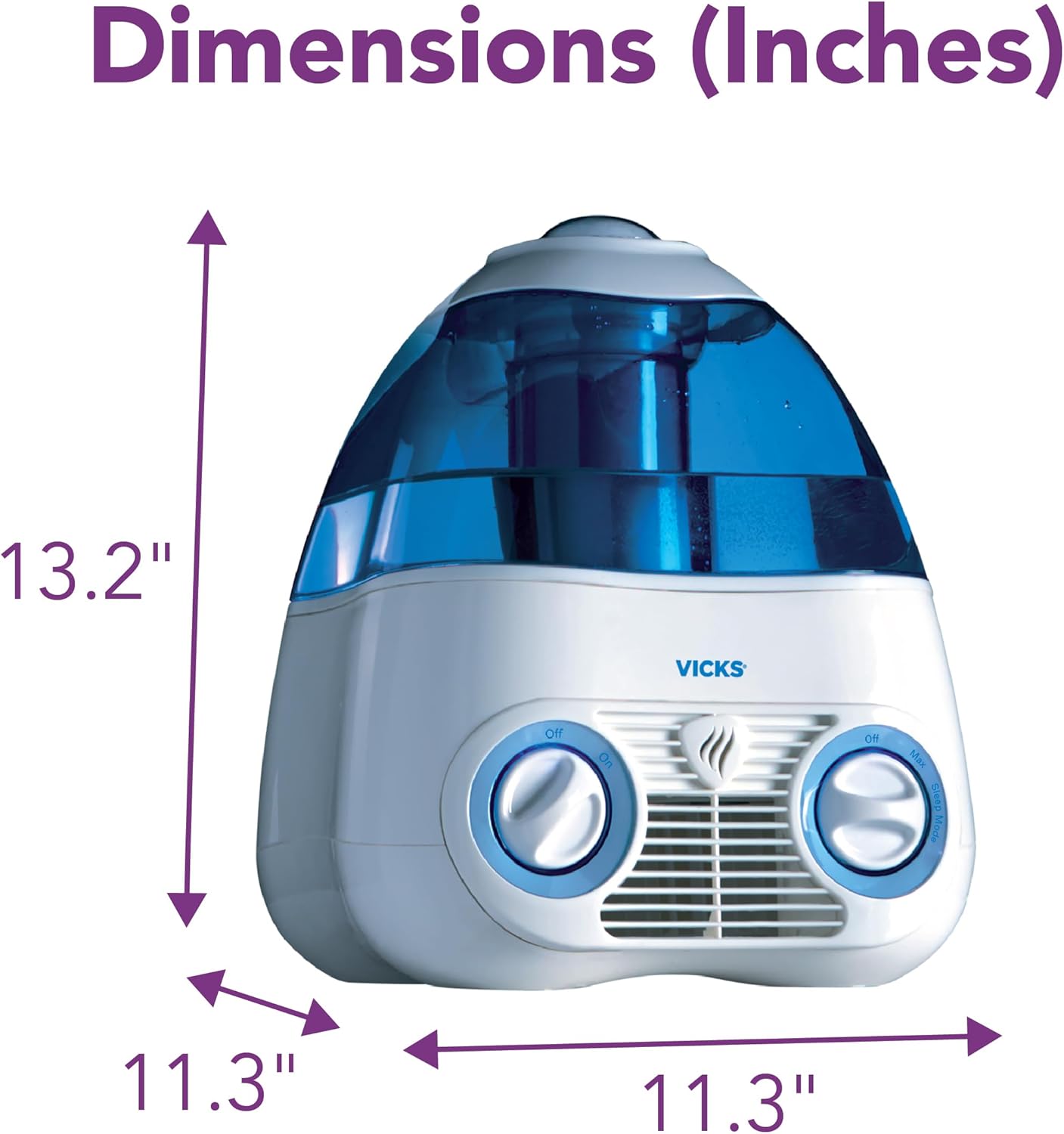 Vicks Starry Night Filtered Cool Mist Humidifier, Medium to Large Rooms, 1 Gallon Tank – Cool Mist Humidifier for Baby and Kids Rooms with Light Up Star Night Light Display, Works with Vicks VapoPads