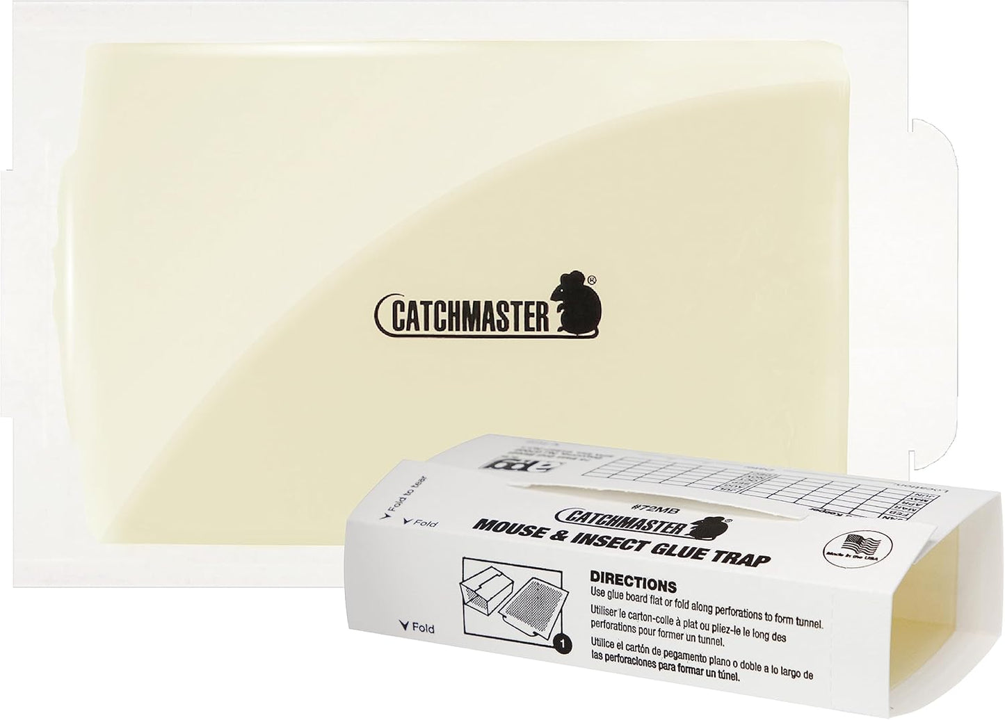Catchmaster Mouse & Insect Super Glue Traps 30PK, Mouse Traps Indoor for Home, Extra Strength Sticky Pest Control Adhesive Tray for Catching Bugs, Rats & Rodents, Bulk Glue Boards