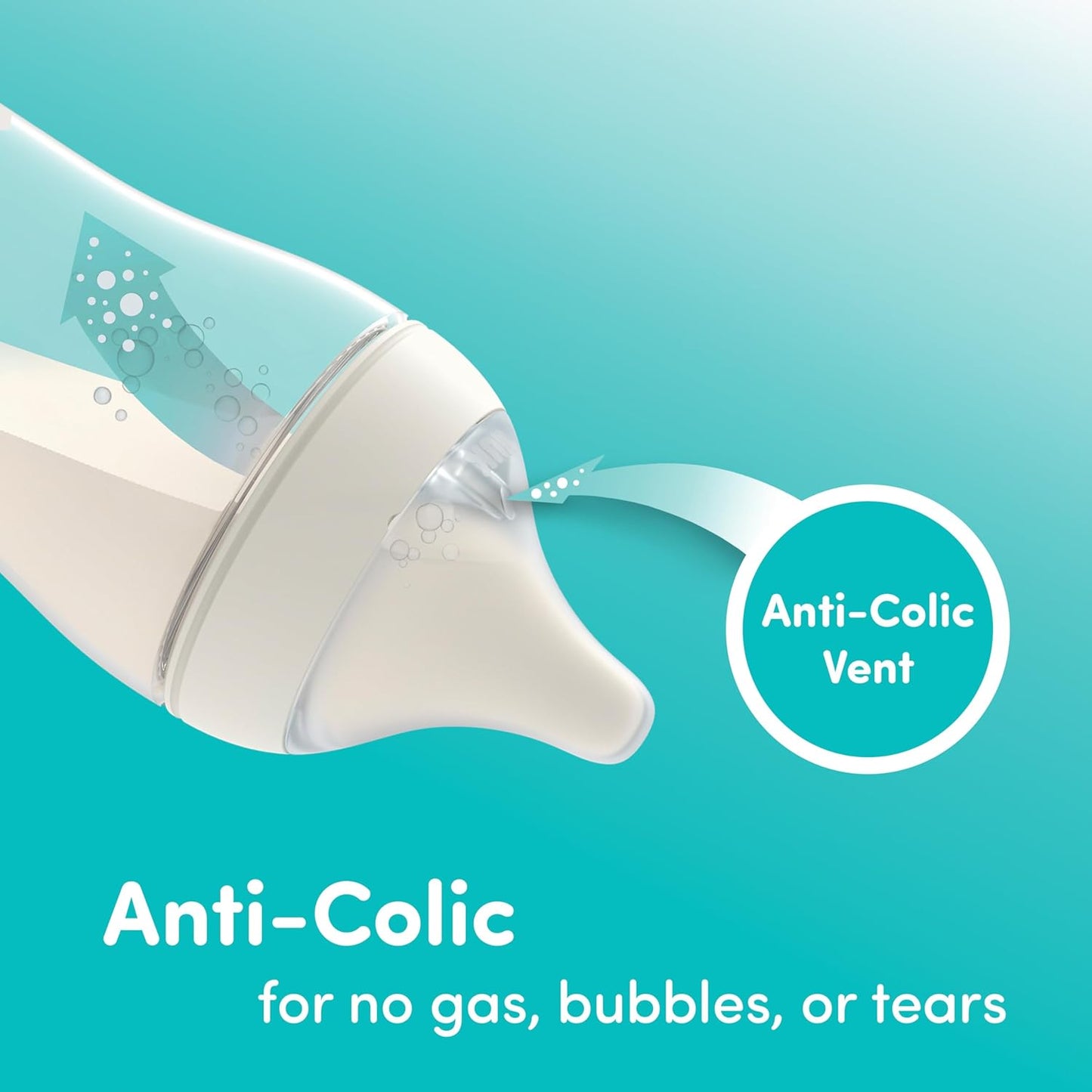 NUK Perfect Match 2-in-1 Natural and Anti-Colic Bottle with Slow Flow, Wide, Adaptable Nipple, 5oz., 2 Pack