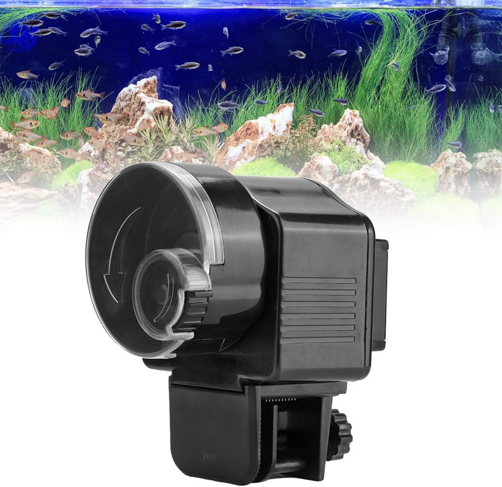 Joyzan Automatic Fish Feeder, Auto Feeding Food Dispenser Aquarium Programmable Electric Self Powered Battery Timer Vacation Holidays Small Turtle Tank Betta Flakes Pellet Strips Pond Weekend Day