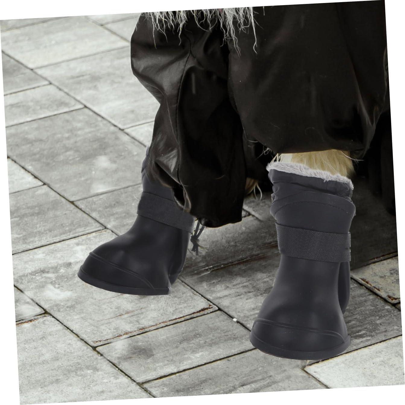 Waterproof Pet Rain Boots Non-Slip Silicone Dog Rain Shoes Black XXL Outdoor Paw Protectors for Large Medium Small Dogs