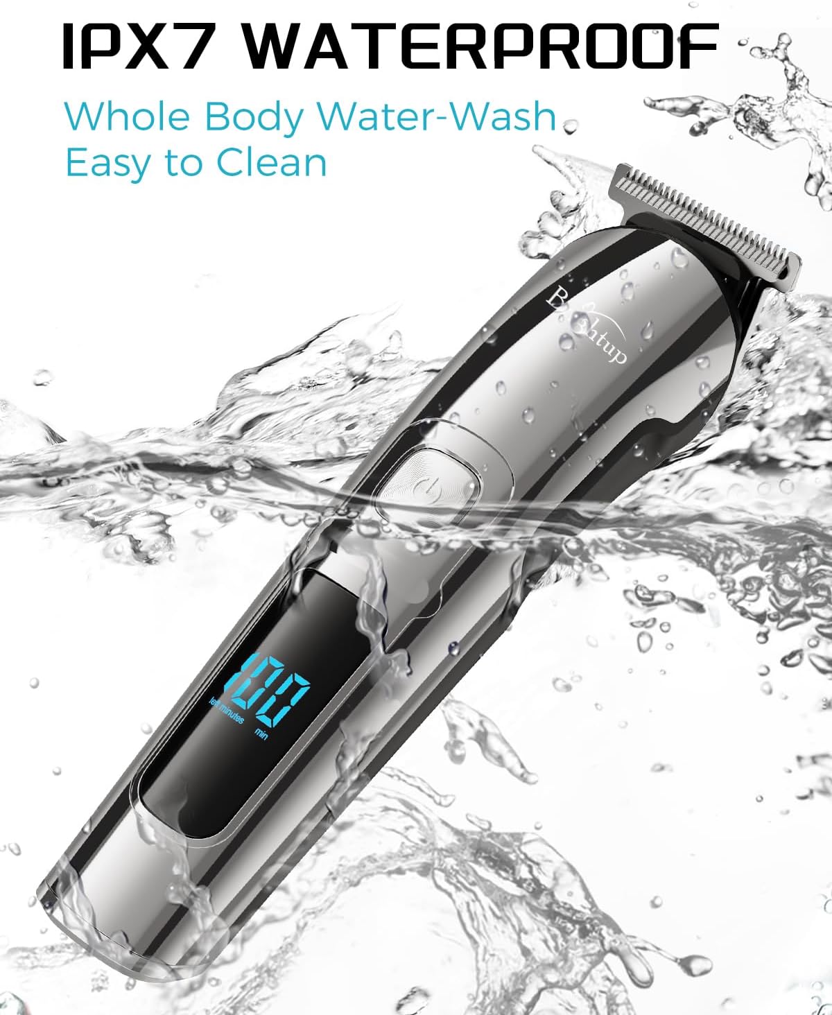 Brightup Beard Trimmer for Men - Electric Razor & Shaver, Cordless Hair Clippers Trimmers Set, IPX7 Waterproof Mens Grooming Kit for Shaving Face, Mustache, Body, Ear, Nose Hair Trimmer, Gifts for Men