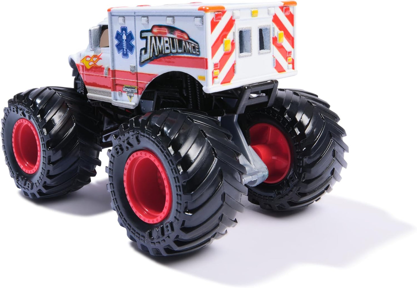 Monster Jam, Official Jambulance Monster Truck, Die-Cast Vehicle, 1:64 Scale, Kids Toys for Boys Ages 3 and up