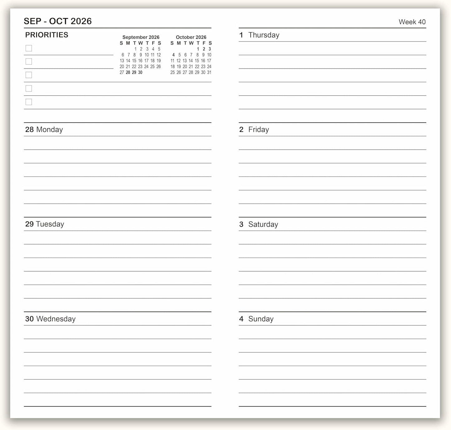 Travelers Notebook Inserts Jan 2026 - Jun 2027, Travelers Notebook Calendar, Weekly and Monthly Planner, Regular Size TN Journal, 8.3 x 4.25 inches, Set of 3