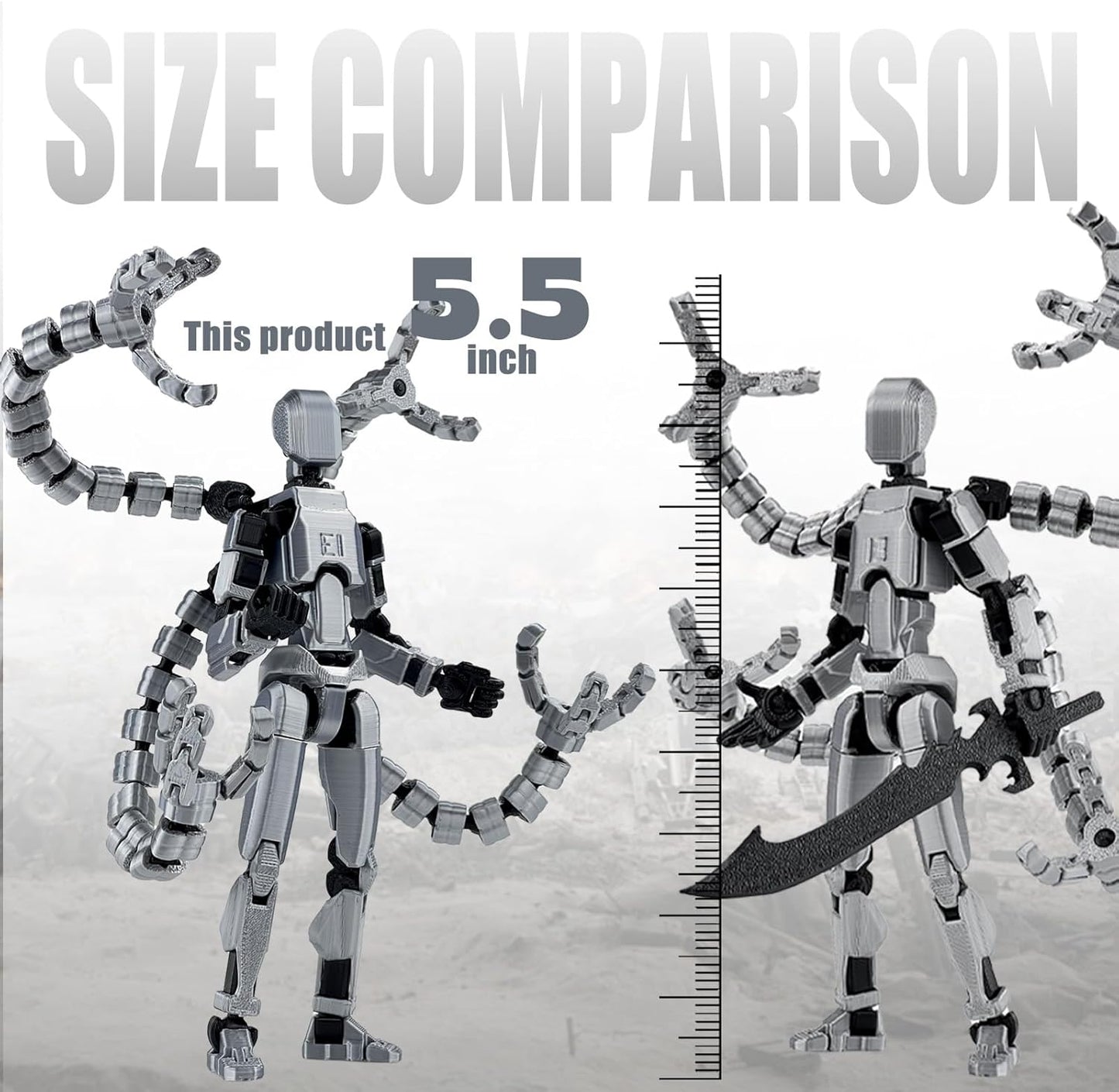 T13 Already Assembled Action Figure Accessories,T13 Multi-Jointed Movable,for Collectors Desktop Decorations t-13 Movability 3D Printed Toys