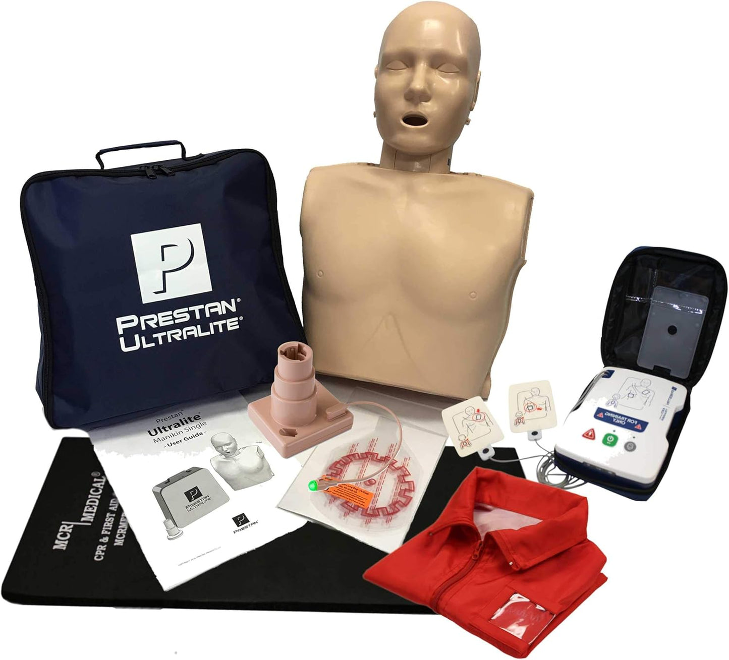 MCR Medical PRESTAN CPR Training Kit w Prestan Ultralite Manikin w Feedback, UltraTrainer, MCR Accessories