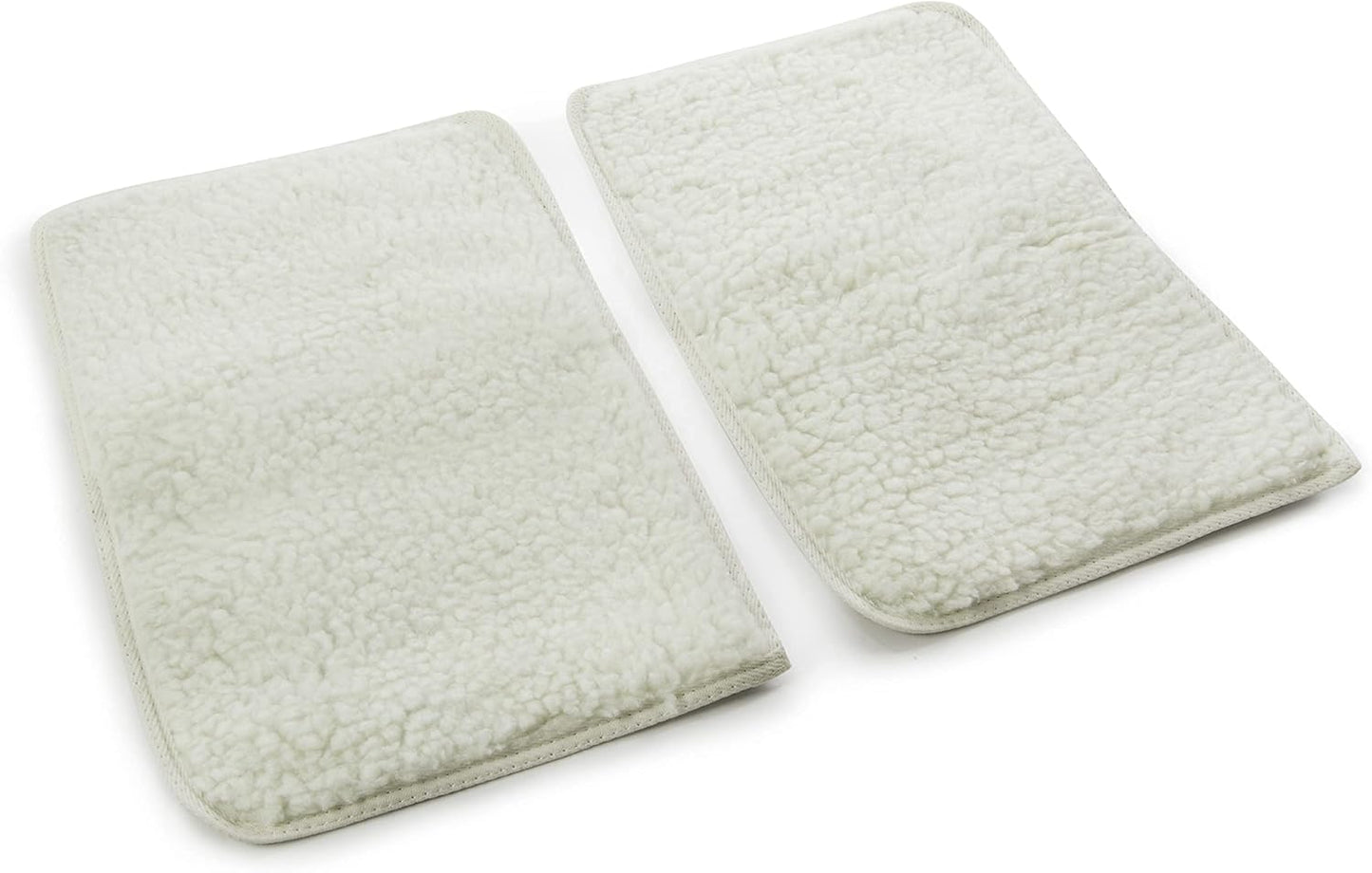 Sherpa Replacement Liners for Travel Pet Carriers - Soft Absorbent Cat & Dog Kennel Pad with Waterproof Backing, Machine Washable Crate Pads, 19x12.25in - 2 Pack, White, Large