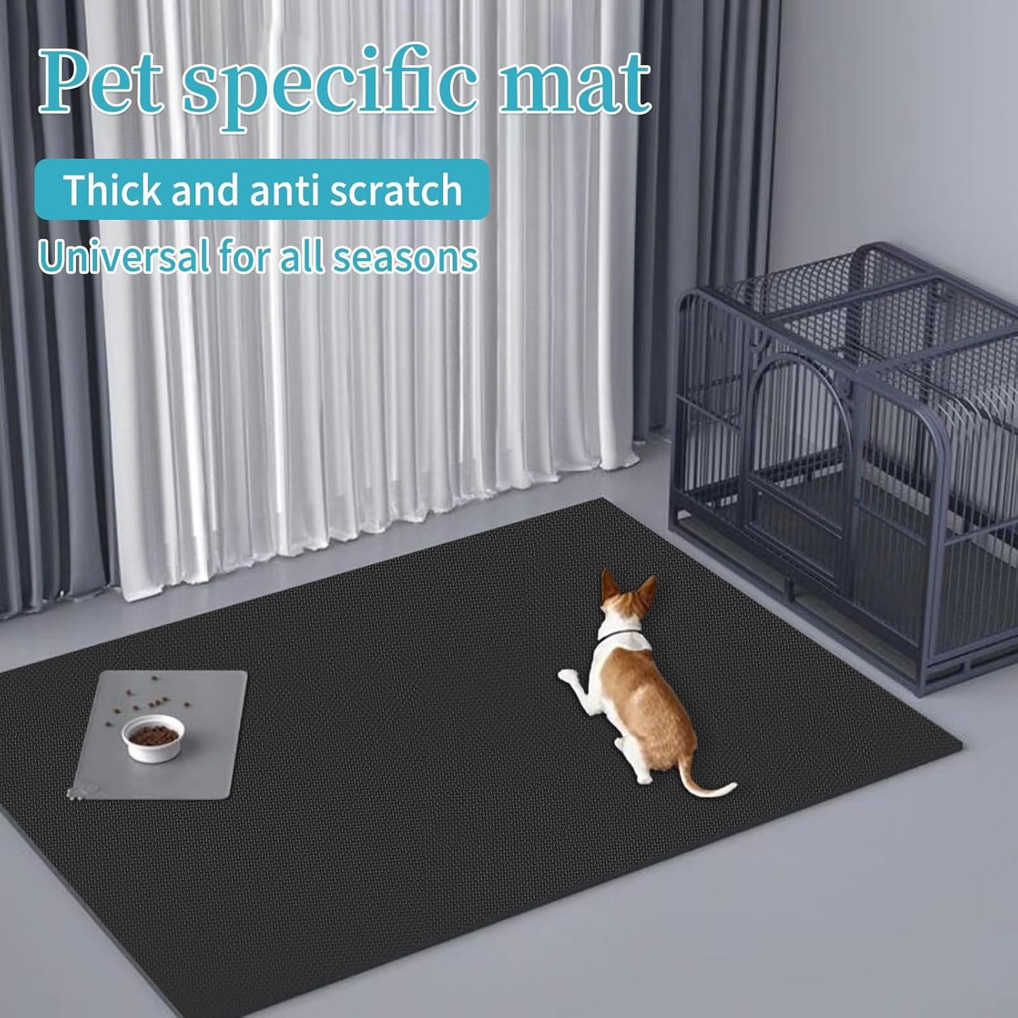 Dog Crate Mat Liner，Washable Pee Pads , Absorbs Urine - Waterproof Under Mat Floor Protector Reusable -Dog Crate Pad Ideal for Floor Protector (29" x 48", Count, 1)