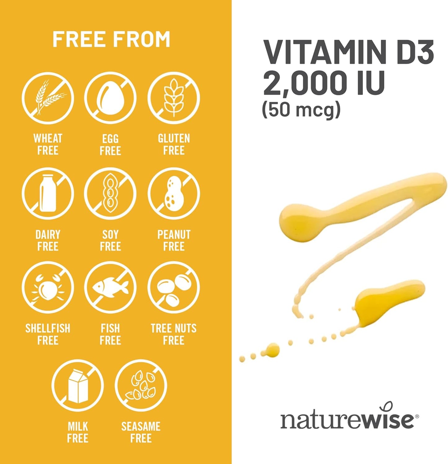 NatureWise Vitamin D3 2000iu (50 mcg) 1-Year Supply for Immune Support, Healthy Muscle Function, and Bone Health - Non-GMO, Gluten Free in Organic Extra Virgin Olive Oil, (Mini Softgel), 360 Count