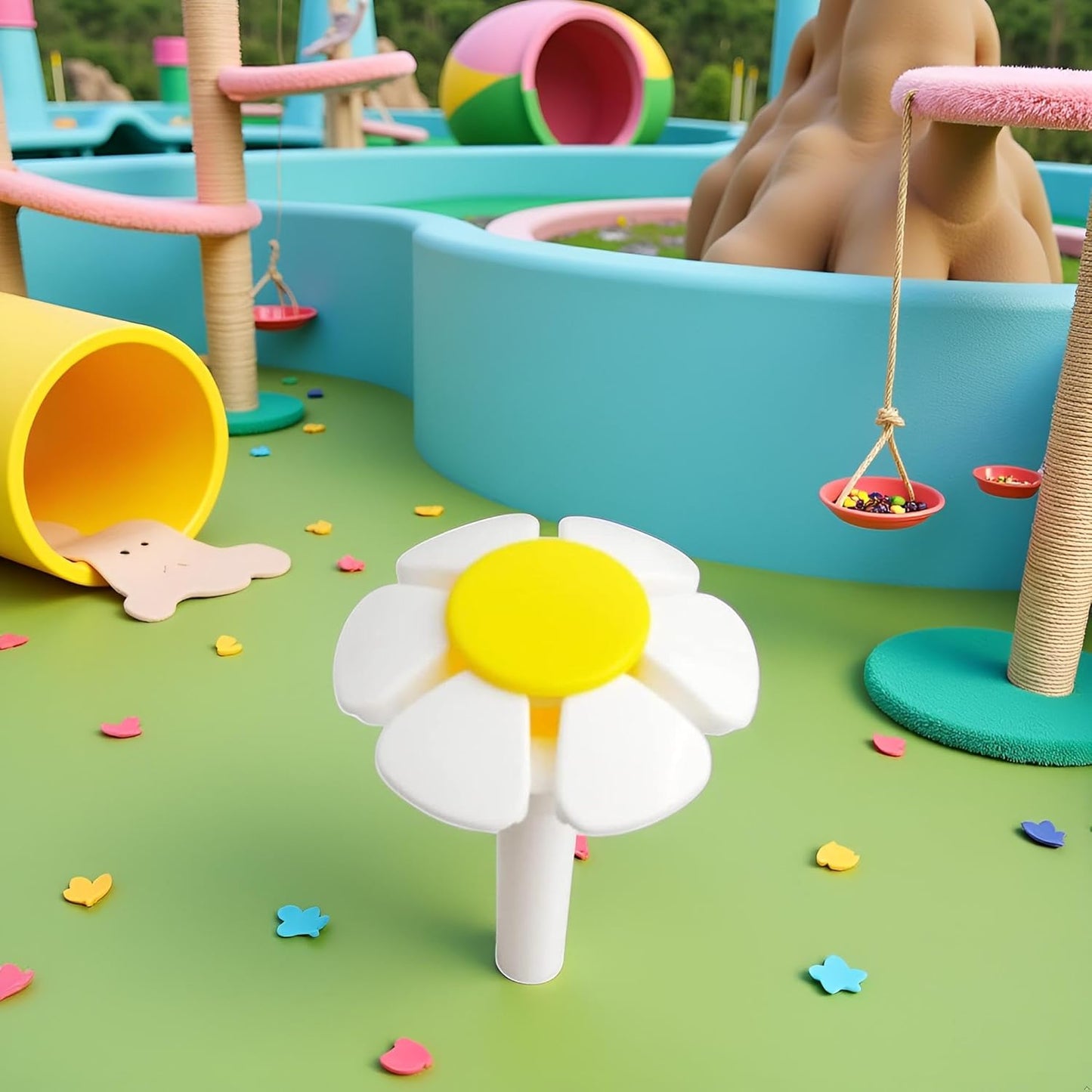 Jowxsx Pet Water Fountain Nozzle Replacement Yellow Flower for Head for Cat Fountain Automatic Drinking Water Dispenser