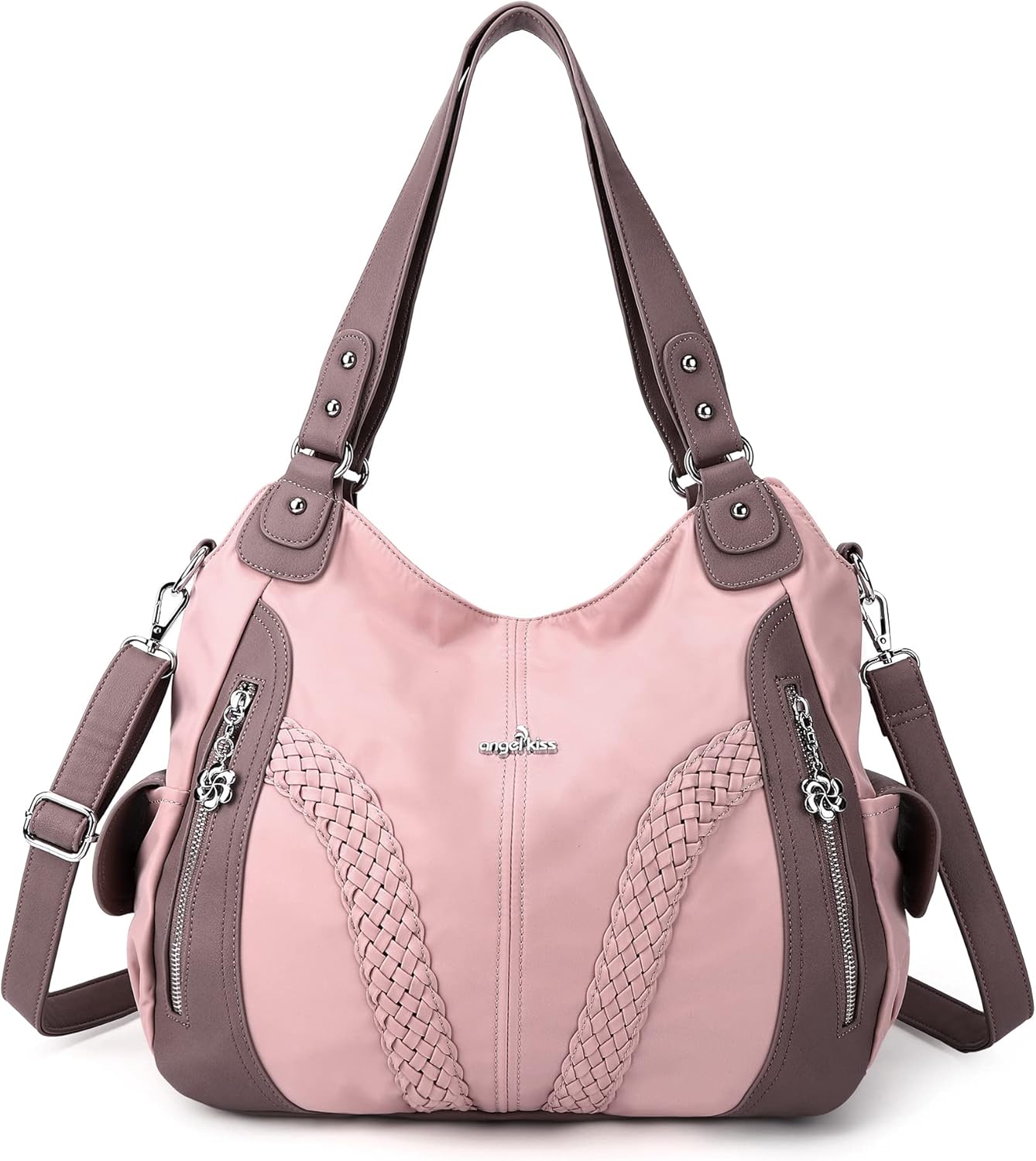 Purses and Handbags Women Fashion Tote Bag Shoulder Bags Top Handle Satchel Purses Washed Synthetic Leather Handbag