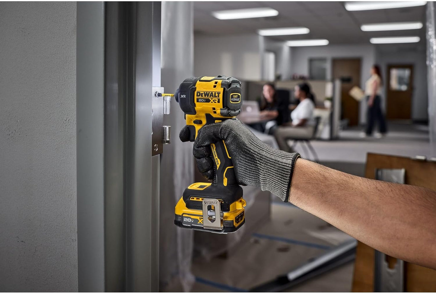 DEWALT 20V MAX 1/4 Inch Hydraulic Impact Driver,Quiet, Brushless Cordless XR Extreme Runtime, LED Halo Ring, Tool Only (DCF870B)