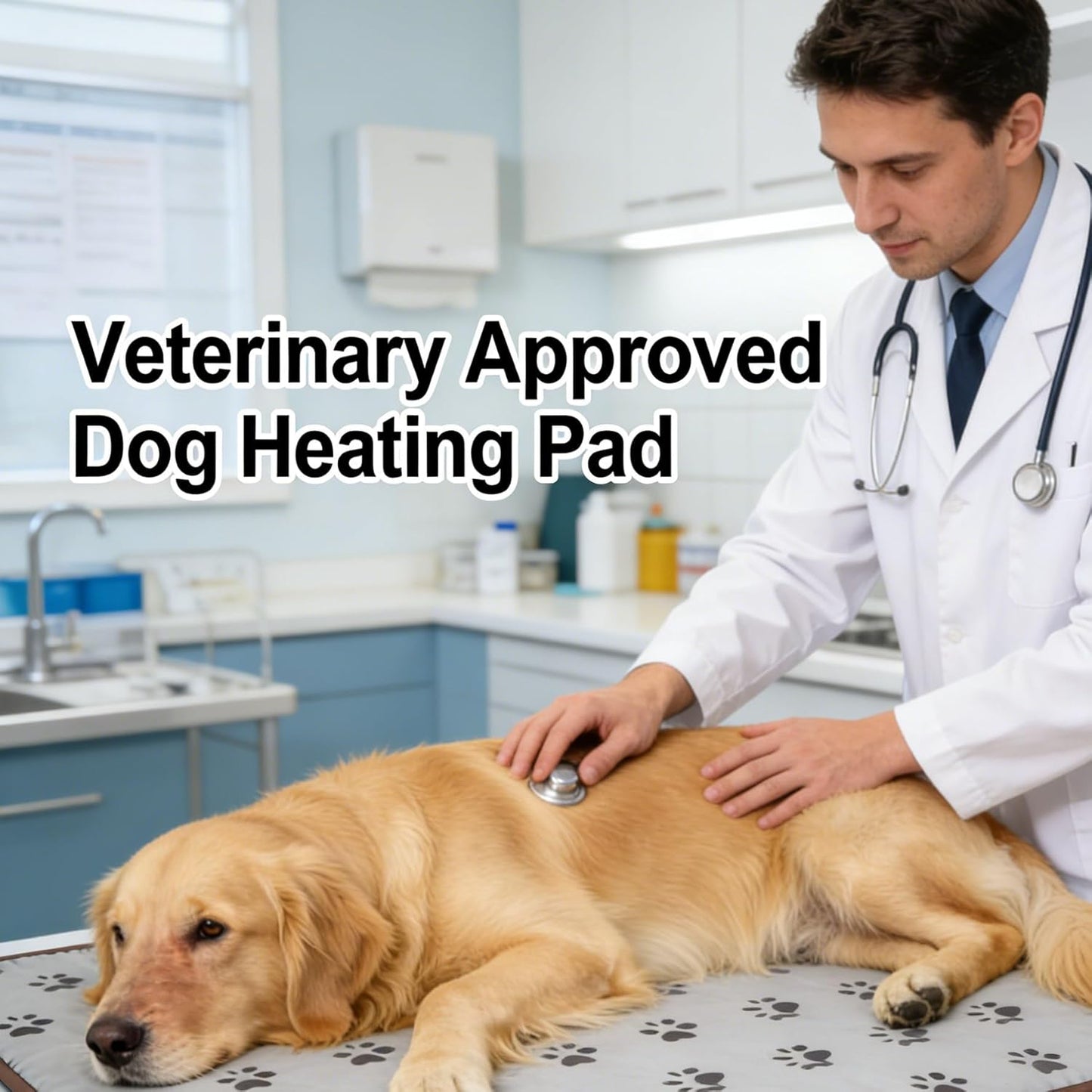 Puppy Heating Pad for Whelping New Born Dog Heated Bed,Heated Puppies Bed,Pet Heated Cat Bed,4 Auto Shut Off Timer,9 Level Heater Large 34x21 in