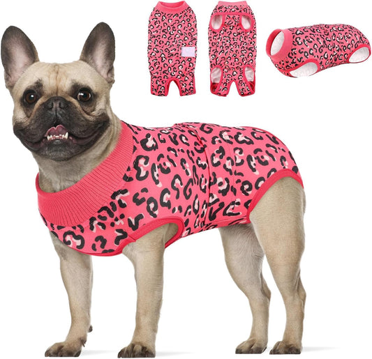 KOESON Dog Surgery Recovery Suit, Soft & Breathable Dog Onesie for Surgery Female Male, Lightweight Recovery Suit for Dogs Post-Op Care, Anti Licking Surgical Bodysuit for Medium Dogs