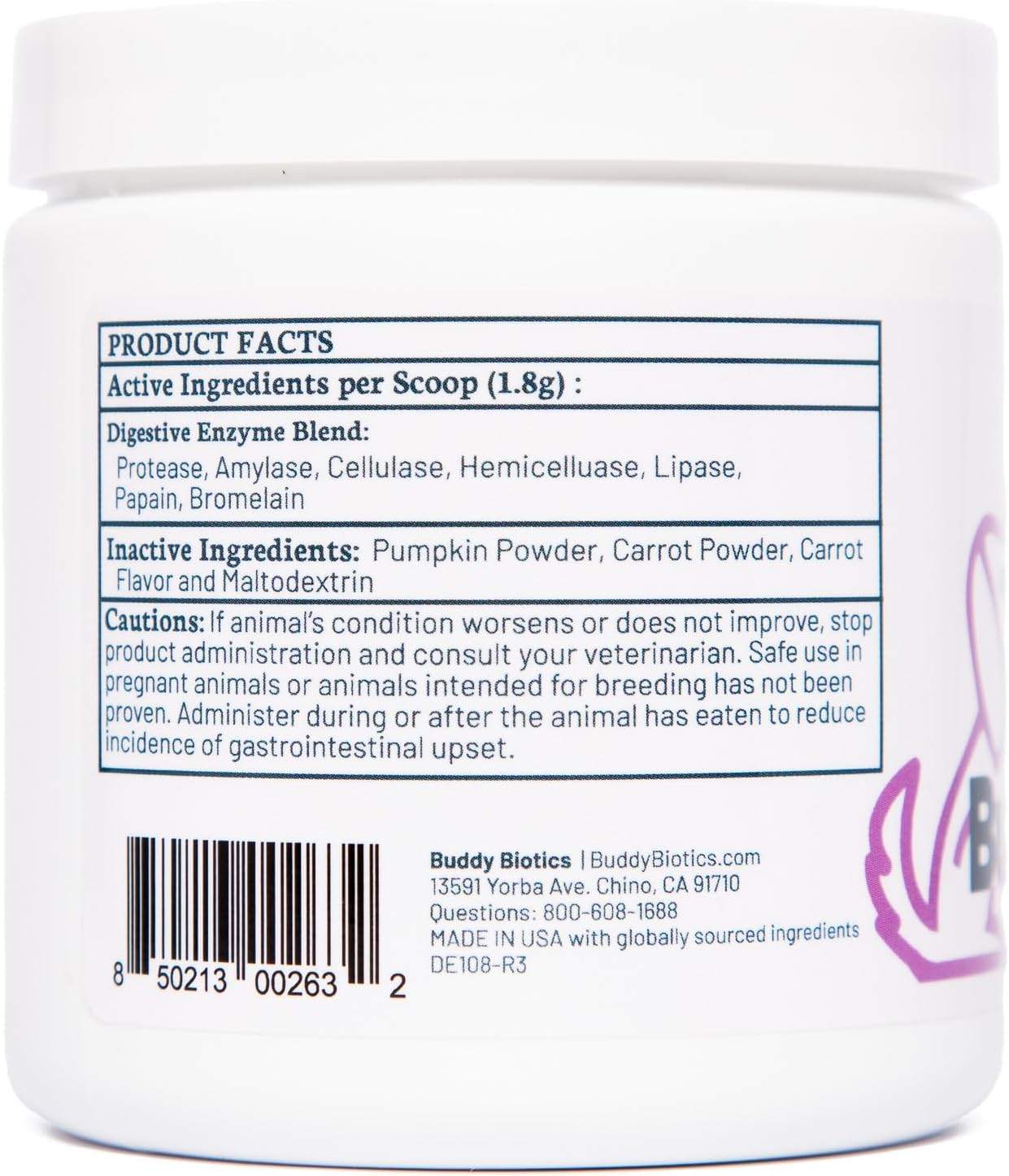 Digestive Enzymes Powder for Dogs 7-Targeted Digestive Enzymes to Help Break Down Kibble, Supports Digestion & Nutrient Absorption, Easy Sprinkle-On Formula
