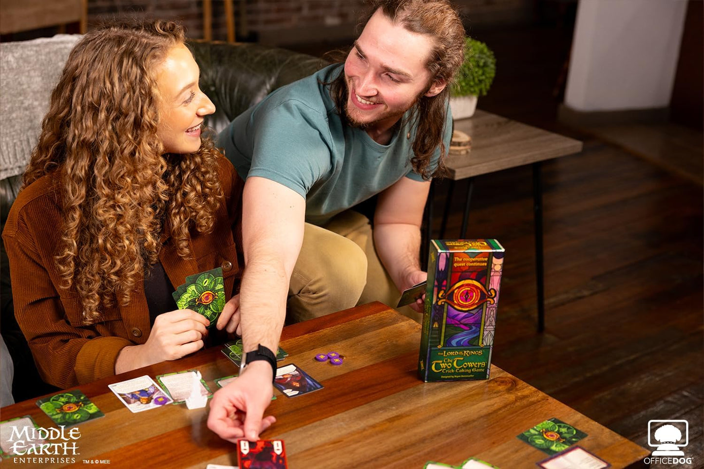 Asmodee The Lord of The Rings The Two Towers Trick-Taking Game - A Cooperative Card Adventure! Strategy Game for Kids & Adults, Ages 10+, 1-4 Players, 20 Minute Playtime