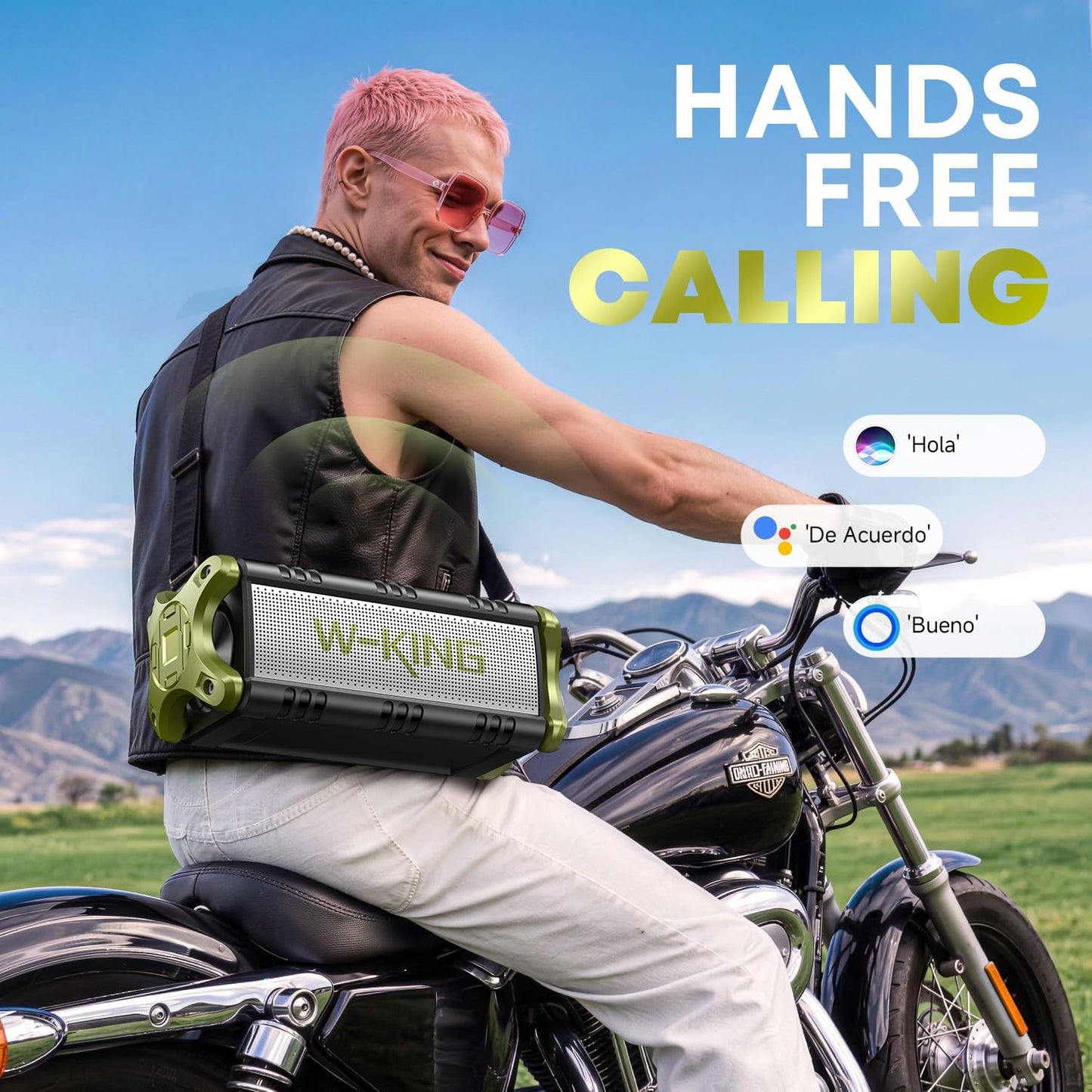 Portable Speakers Bluetooth Wireless, 90W Max Loud Outdoor Speaker with 50W Deep Bass, Boombox Sound, IPX6 Waterproof, 40H, EQ, Dual Pairing, Subwoofer *2, TF, Large Speaker for Beach/Garage/Jobsite