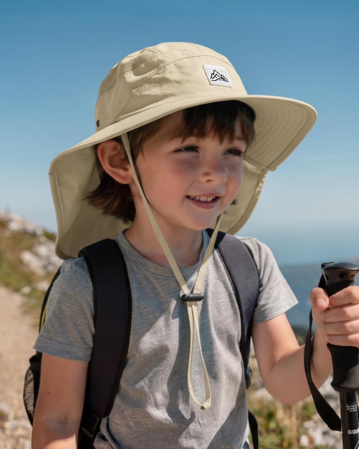 Toddler Baby Sun Hat Kids Sun Protection Summer Outdoor Sun Hats for Boys Girls Beach Fishing Hat Age 0-8 Years