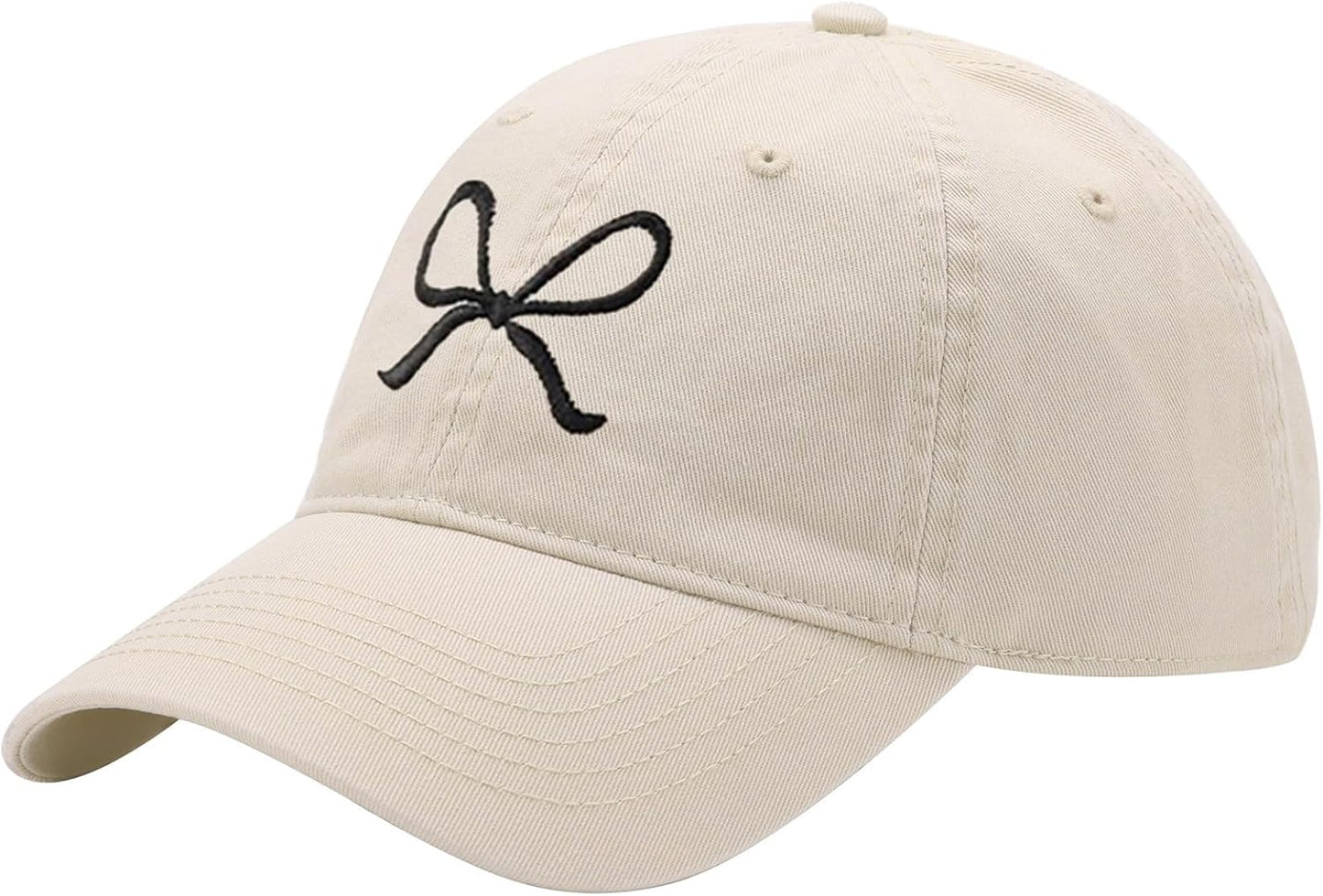 Trendy Bow-Tie Baseball Cap for Women and Men Trucker Hats Y2k Adjustable Fashion Sun Hat with Visor for Hiking & Travel