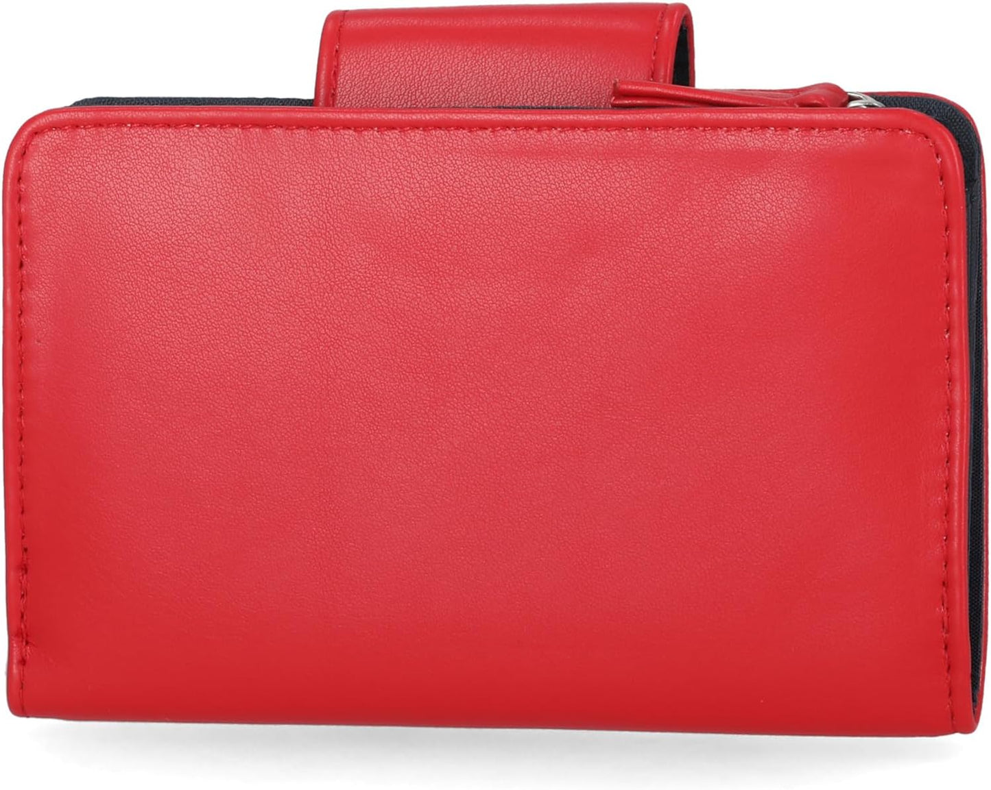 Nautica Womens, Close Reach Vegan Leather RFID Wallet, Small Credit Card Holder Purse with Zipper Coin Pocket and ID Window in Fuego Red