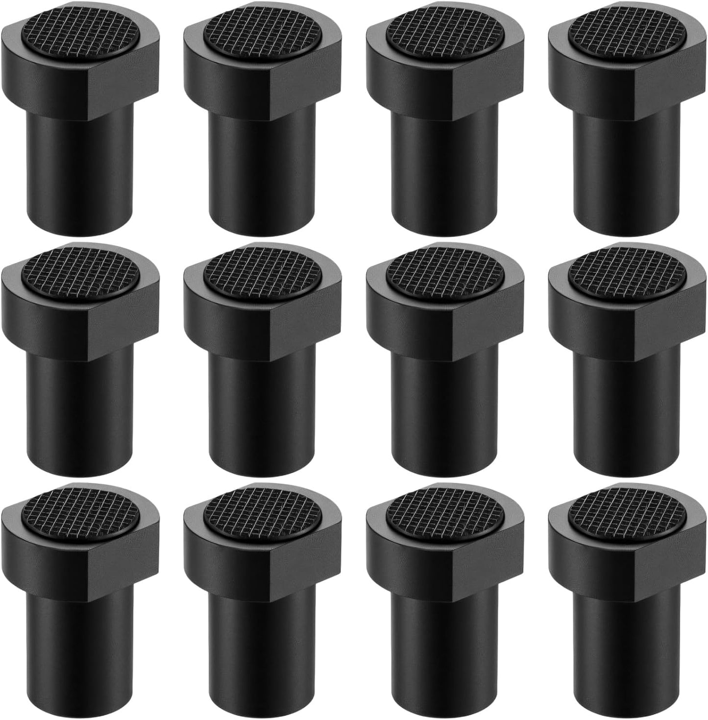 12 Pack Bench Dogs Aluminum Alloy Non-Slip Pads 3/4-Inch (19mm),Bench Dog Clamp Accessory, MFT Stops for Woodworking, Workbench Accessories