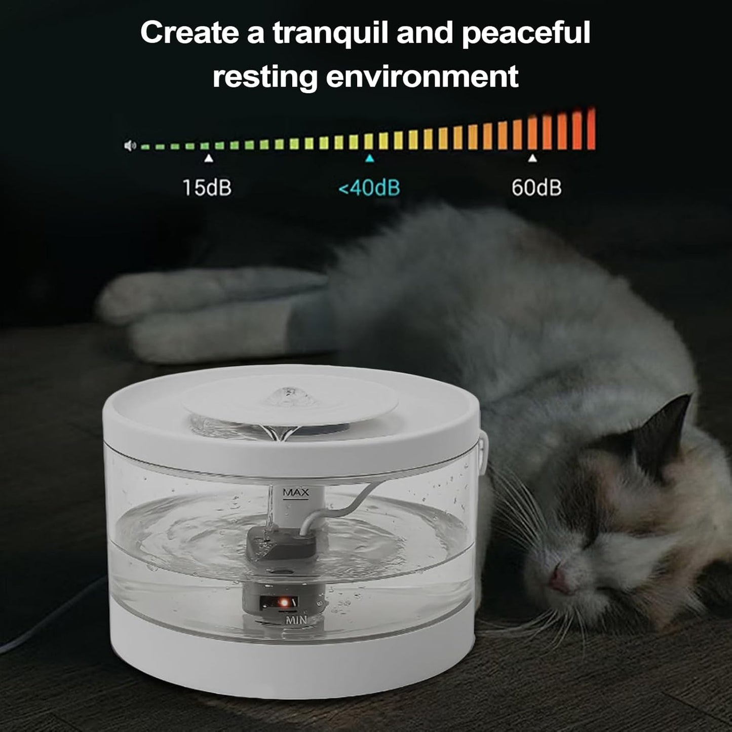 Cat Water Dispenser | Smart Anti-Spill Cat Waterer | Kitten Automatic Waterer | for Pets Dogs Puppy Kitten Indoor Home Living Room Floor Corner