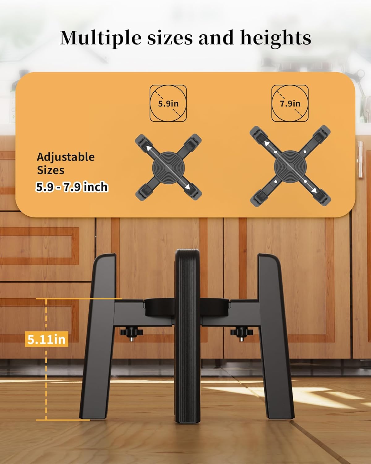 CZPET Elevated Dog Bowl Stand, Stand Only, Width Adjustable, Lifted Raised Dog Food & Water Feeder Stand for Large Bowls
