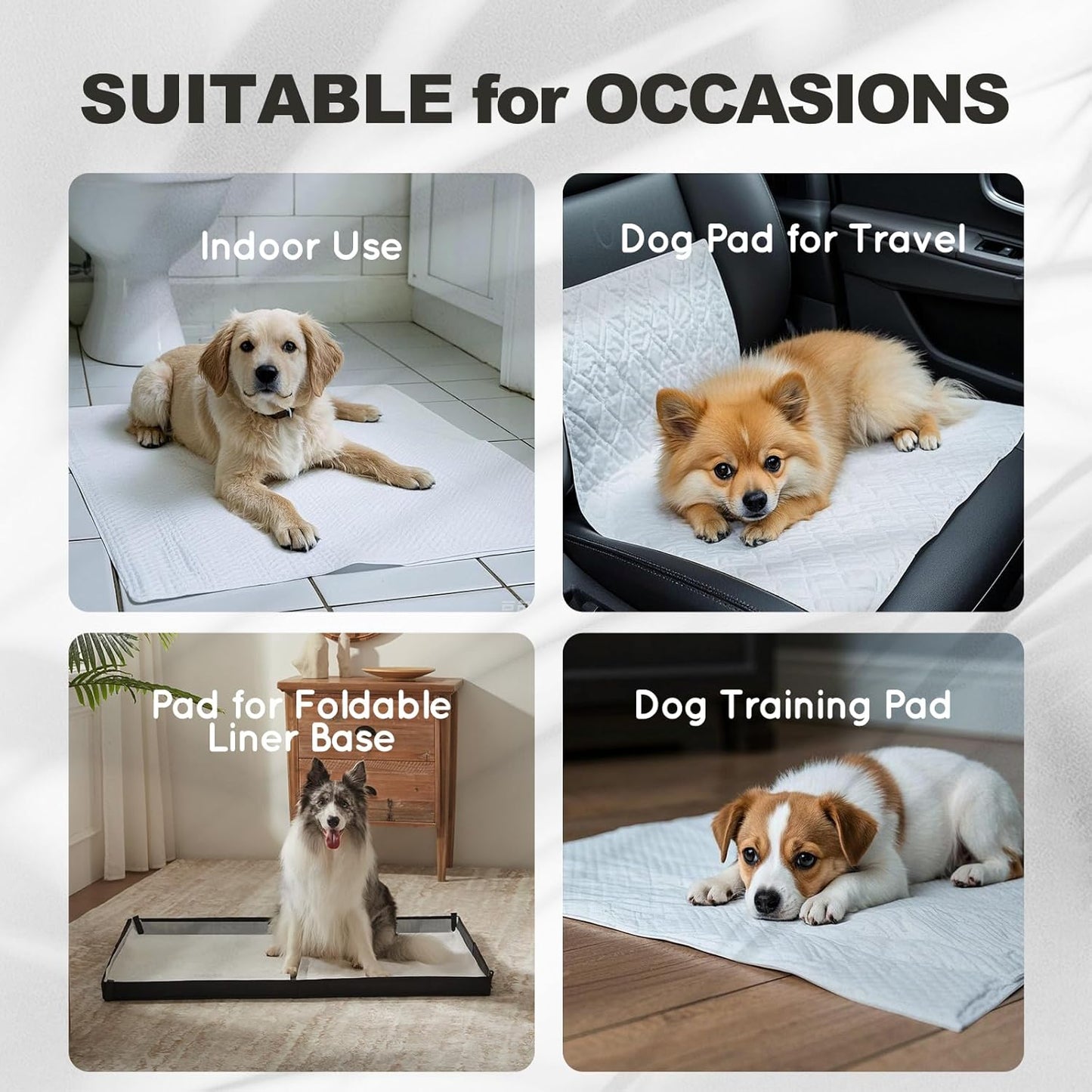 Dog Pee Pads, Thick/Ultra Absorbent Puppy Dog Training Pads, Large Size 36”×24”，Odor Eliminating Gel, Deodorizing Factors, with Pet Inducer (35 Count)