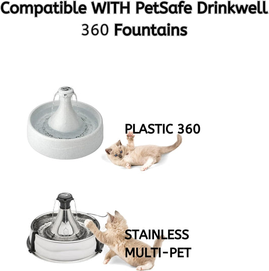 Nispira Charcoal Water Filter Replacements for Drinkwell 360 Pet Water Fountain, 24 Packs