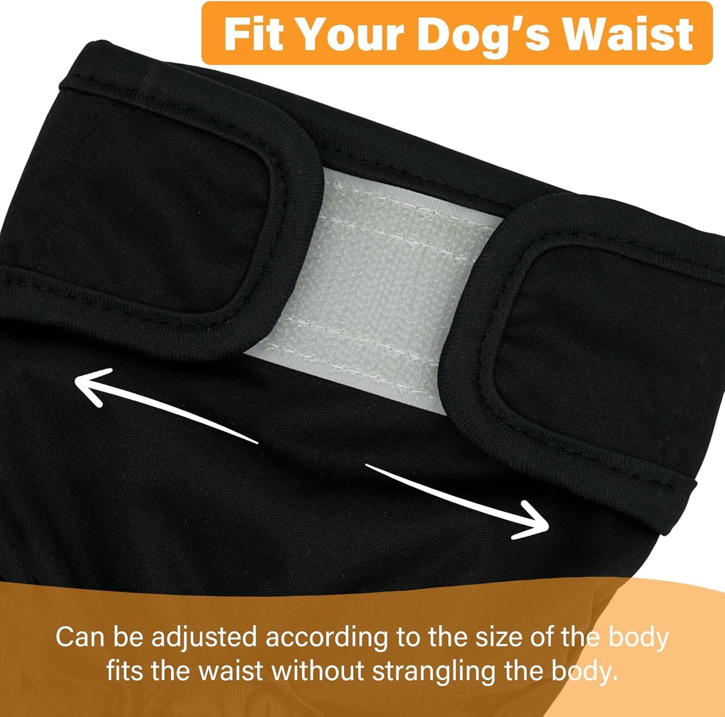Washable Female Dog Diapers 3 Pack Premium Reusable Diapers for Dog in Heat - Highly Absorbent for Untrained Puppies, Dogs in Heat, Doggie Menstrual and Incontinence S - A