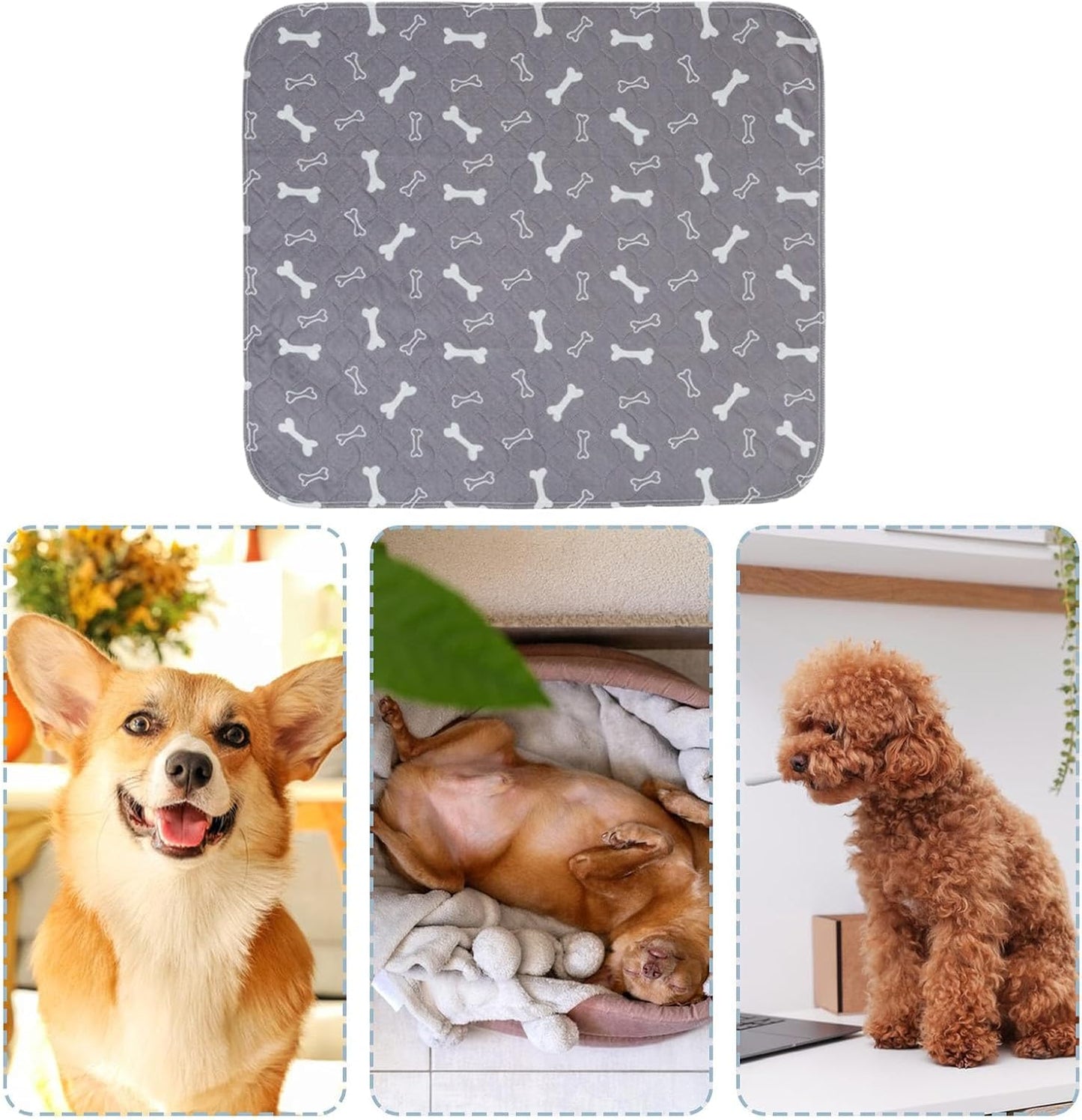 Washable Pee Pads - Non-Slip Washable Cushion, Pet Pee Pads, Indoor Outdoor Travel Car Cages Pens Bedding Couch Room Senior Winter Camping, 27.56inchx31.5inch, 380g