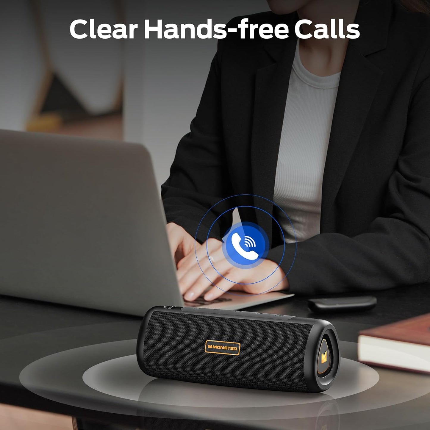 Monster S230 Bluetooth Speaker, Wireless Speaker with 30W Loud Stereo Sound, Wireless Stereo Pairing, 24H Playtime, Bluetooth 6.0 Supports TF Card, AUX for Outdoor