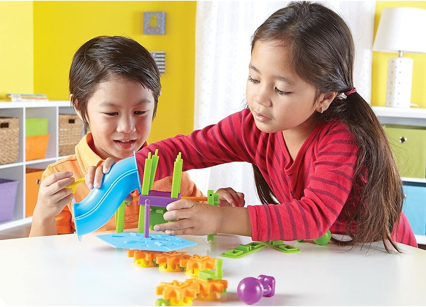 Learning Resources Playground Engineering & Design STEM Set - Kids Games, Building and Construction Gears, Montessori Activities , Critical Thinking Skills, Problem Solving for Boys and Girls