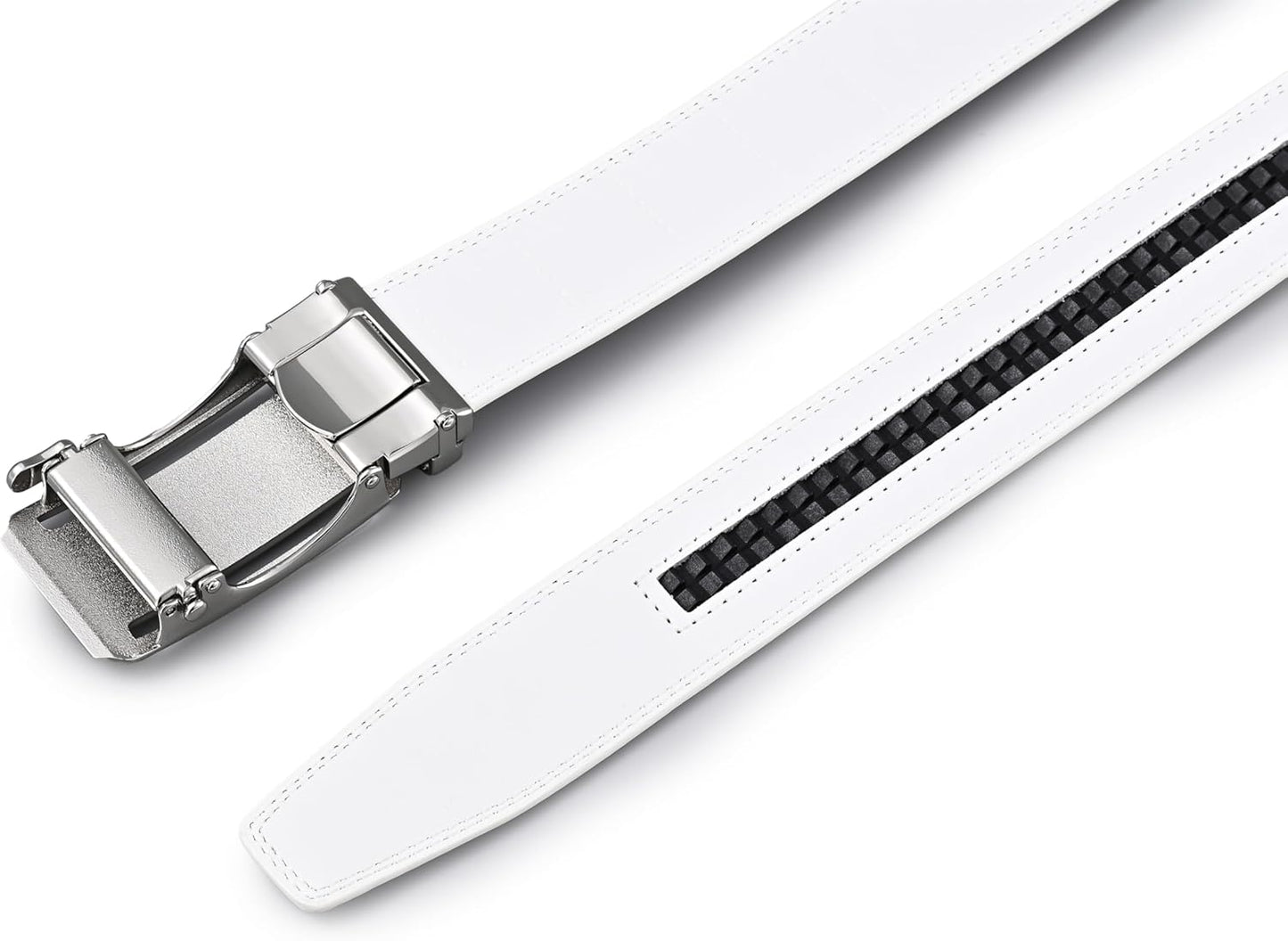 Men's Belt, Ratchet Dress Casual Belt with Adjustable Automatic Buckle Trim to Fit