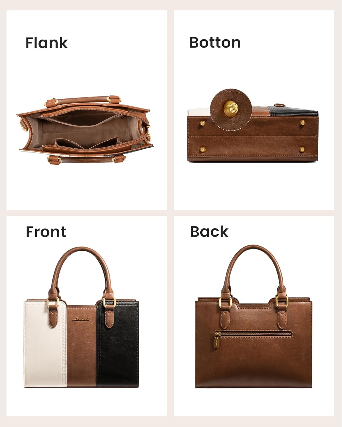 LOVEVOOK Purse for Women, Vintage Leather Shoulder Handbag, Small Ladies Satchel Tote Purse Top Handle Crossbody Bag for Work