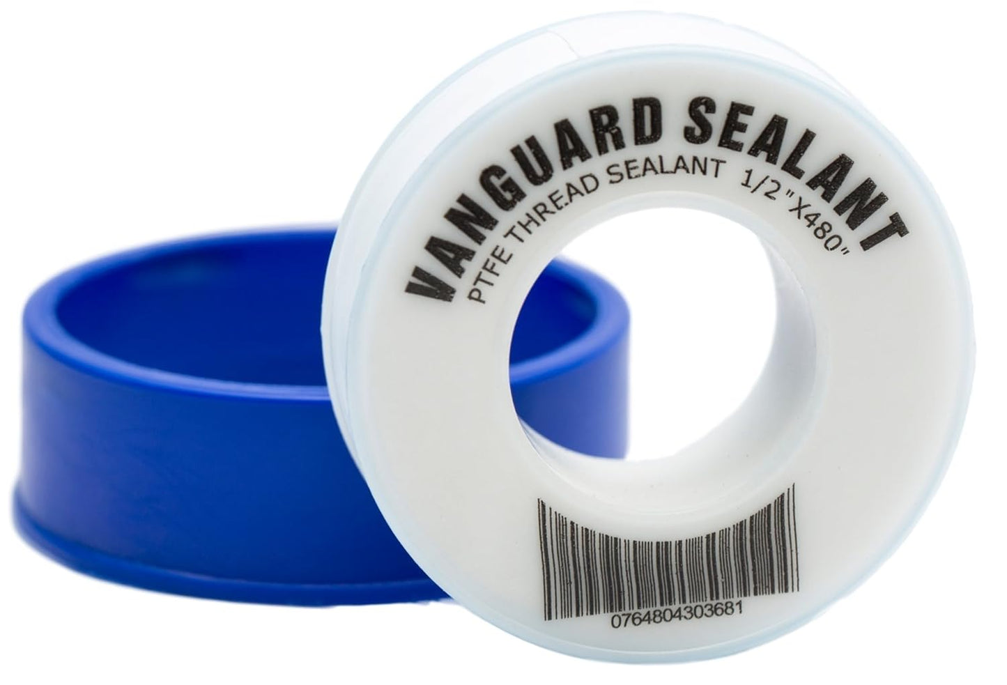 High Density PTFE Plumbers Tape for Shower Head, Faucet, and Water line Connections - Food Safe, White, 1/2" Width, 460" Length - Thread Sealant to Stop Water leaks