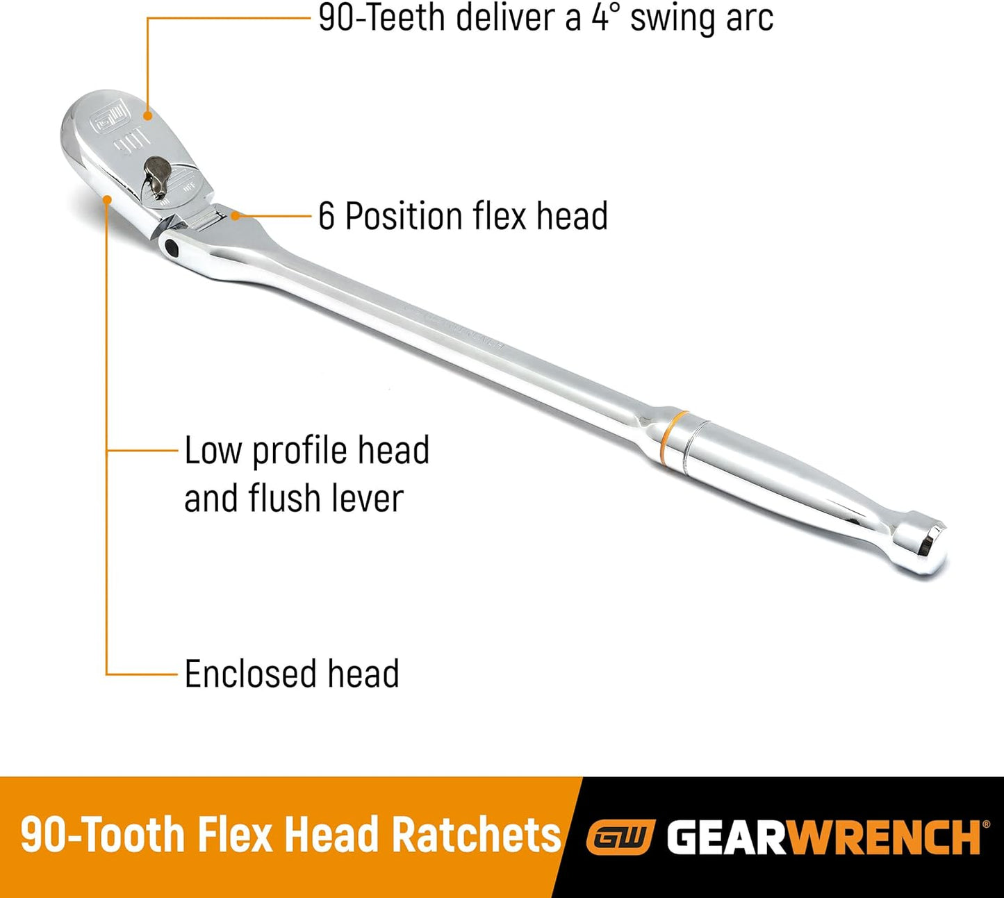 GEARWRENCH 16 Piece 1/2" 90T Ratchet & Drive Tool Set with EVA Foam Tray - 86522