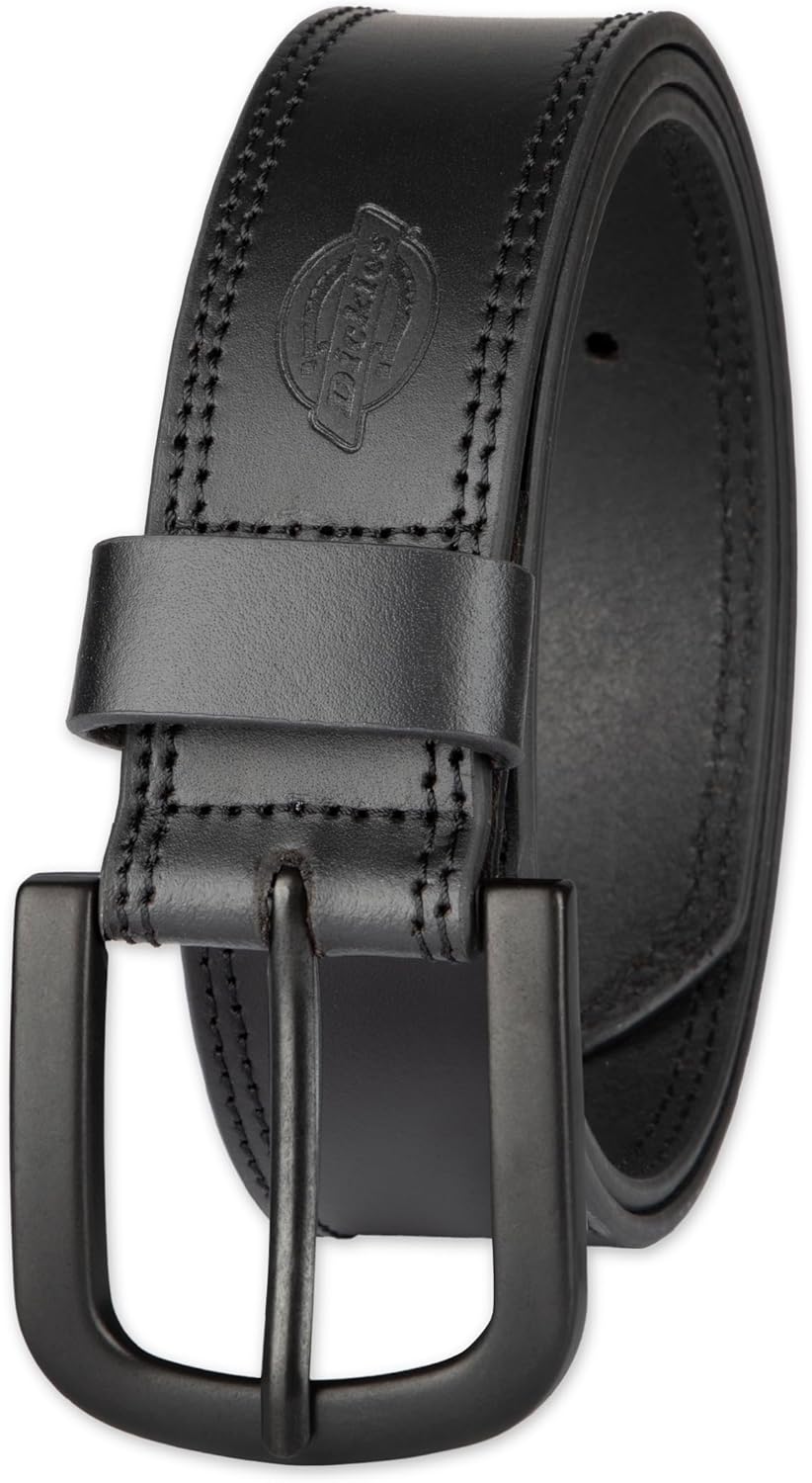 Dickies mens Genuine Leather Belt – Durable Casual Style, Regular & Big and Tall Sizes