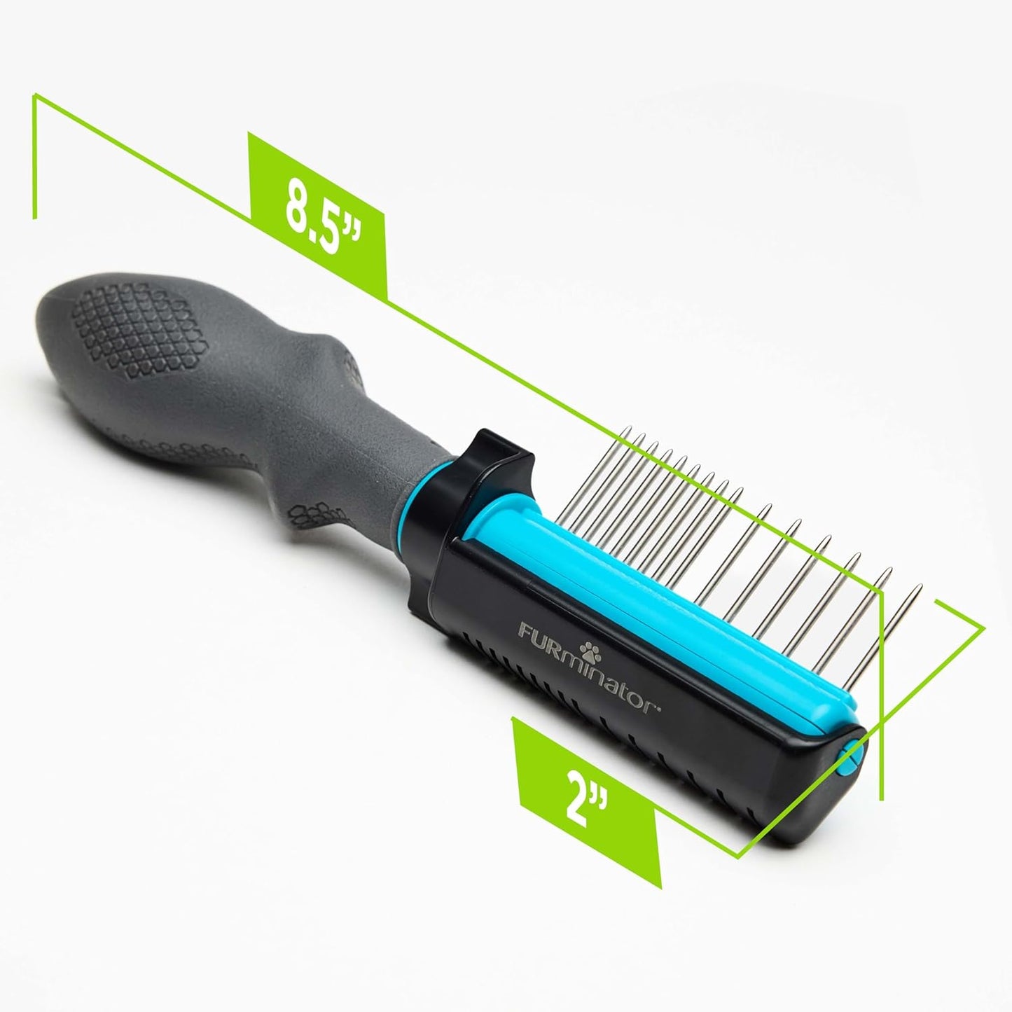 FURminator 2-in-1 Doodle Grooming Tool for Dogs, 1 Count, Dematting Tool with Comb for Mats, Tangles & Maintenance on Curly, Long, Silky & Wiry Coats