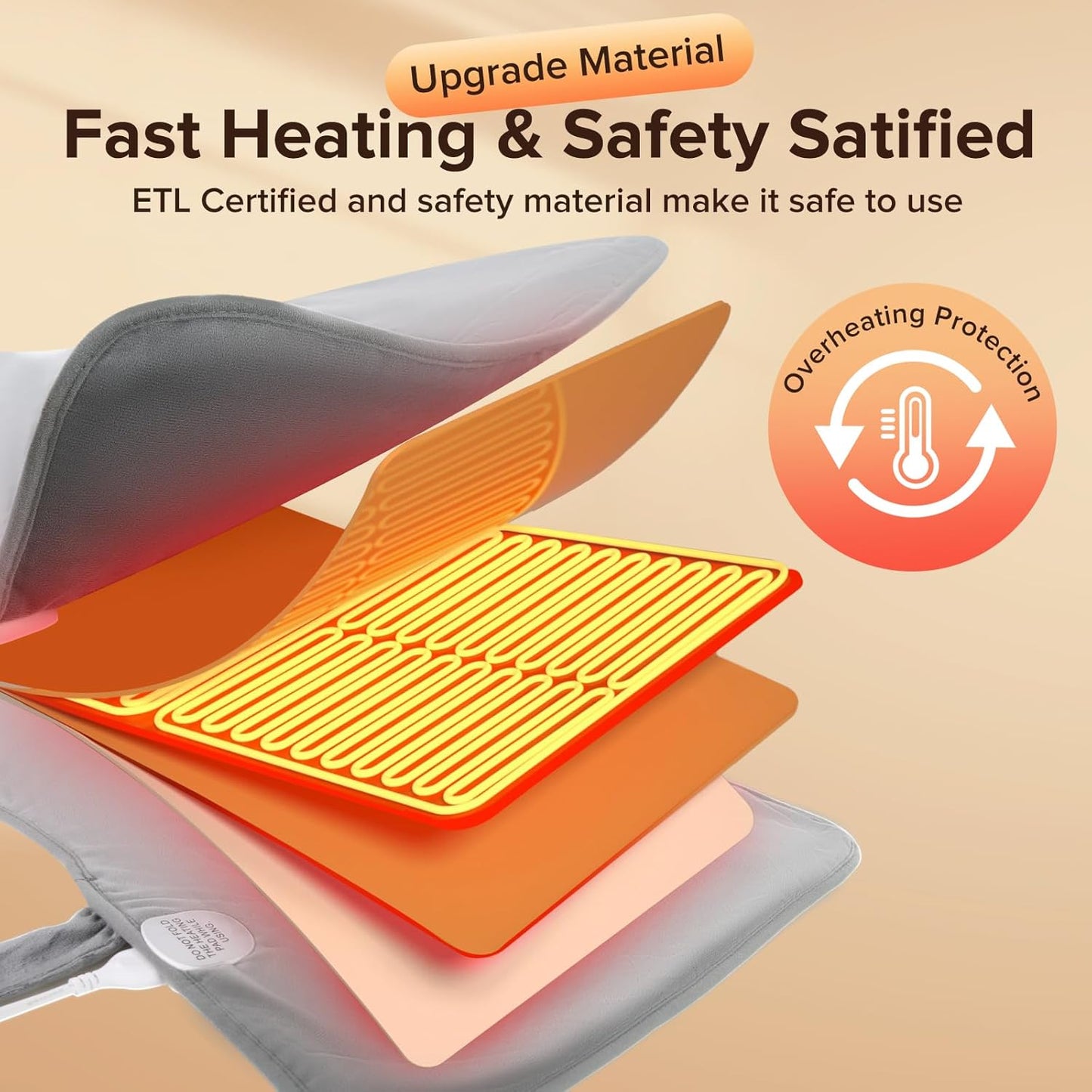 Electric Weighted Heating Pad for Neck Back Shoulder Pain Relief, Birthday Gifts for Women Men Mom Dad Elderly, 25"x37" Large Full Body Heating Pad for Menstrual Cramps - 5 Heat Levels/Auto Shut-Off