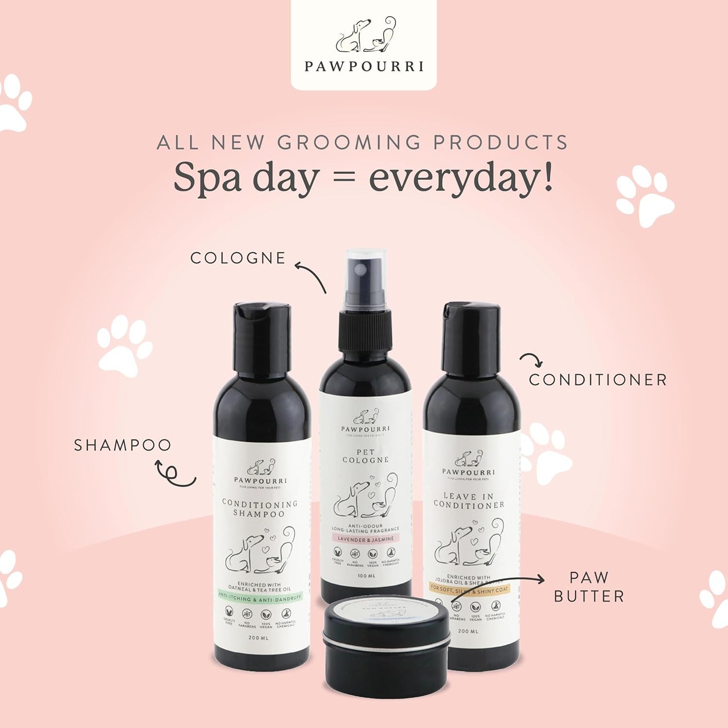 Paw Butter for Softening and moisturizing Dry and chapped Paws of Dogs and Cats | Enriched with a Blend of Mango Butter, shea Butter, and Lemongrass - 100g